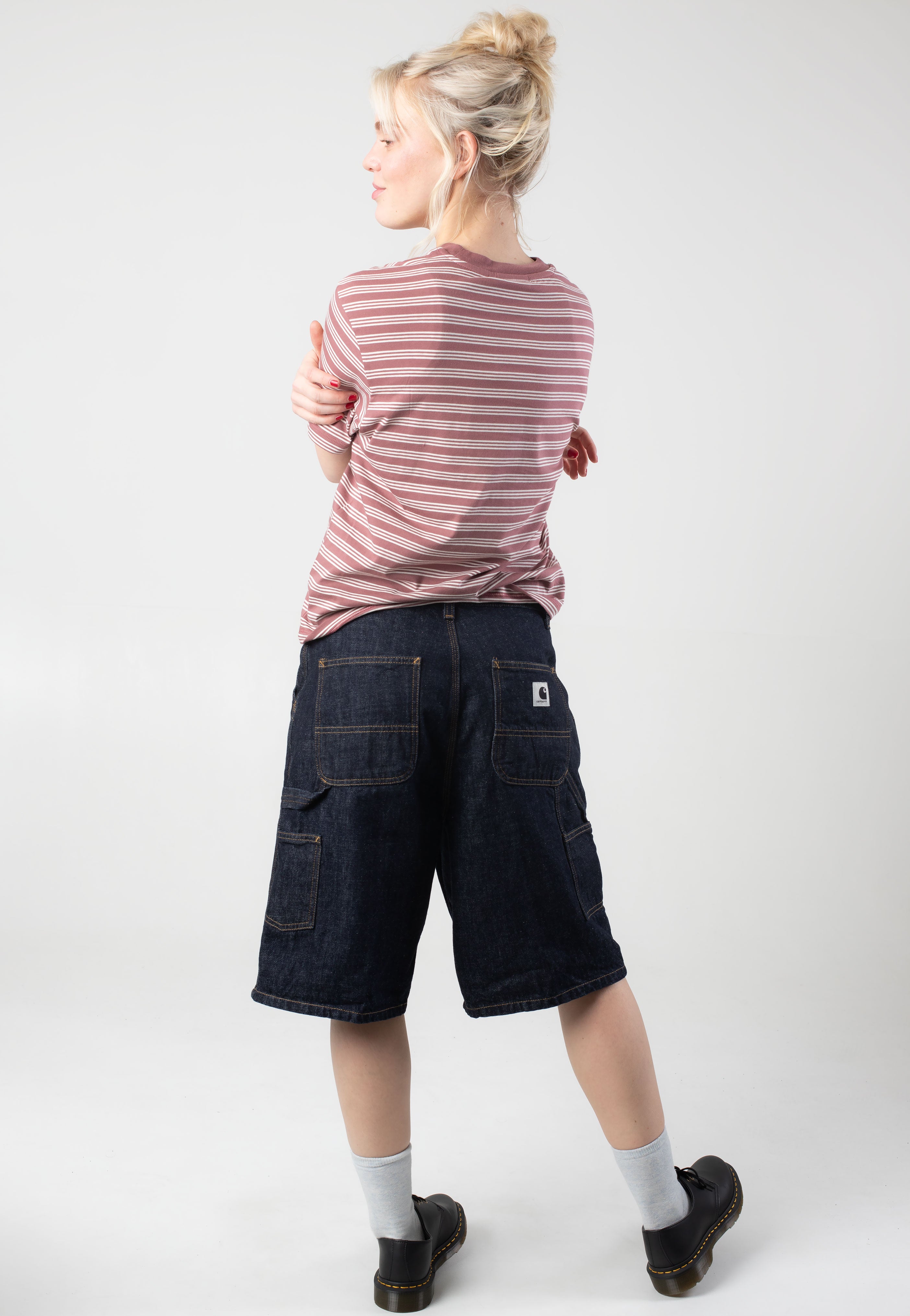 Carhartt WIP - W' Sydney Sydney Stripe/Dusky Pink - T-Shirt | Women-Image