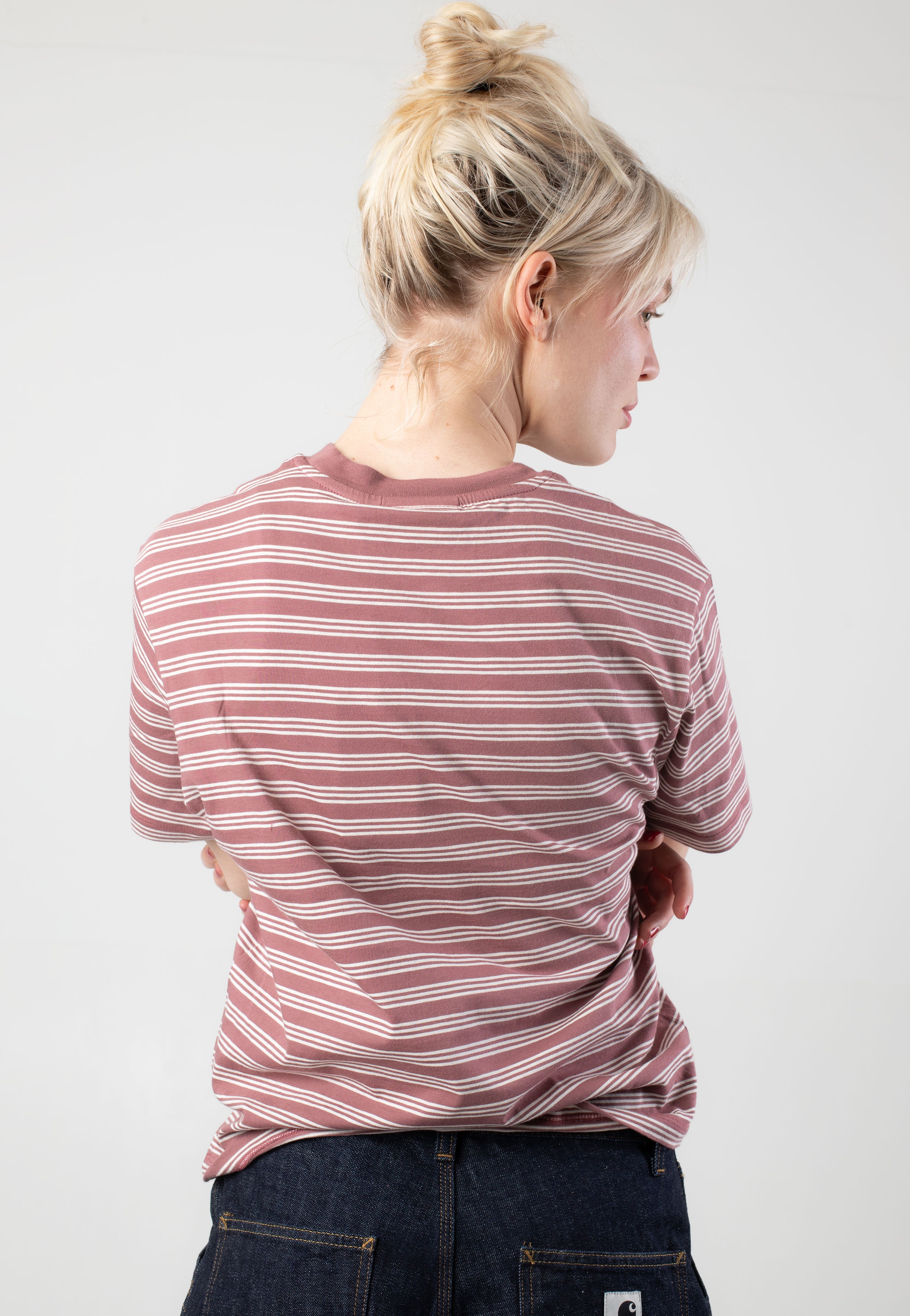 Carhartt WIP - W' Sydney Sydney Stripe/Dusky Pink - T-Shirt | Women-Image