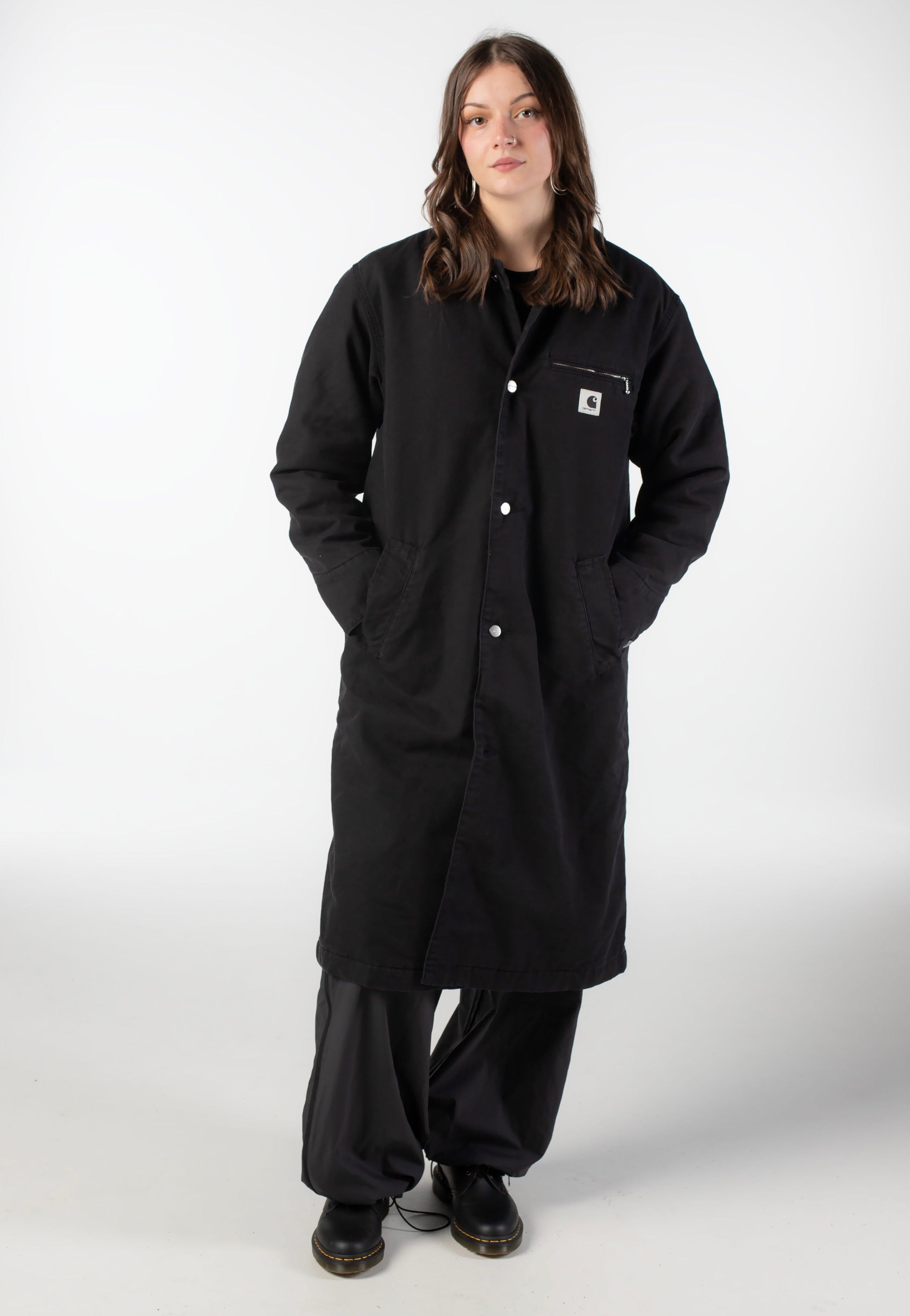 Carhartt WIP - W' Webster Stone Washed Black/Black - Jacket | Women-Image