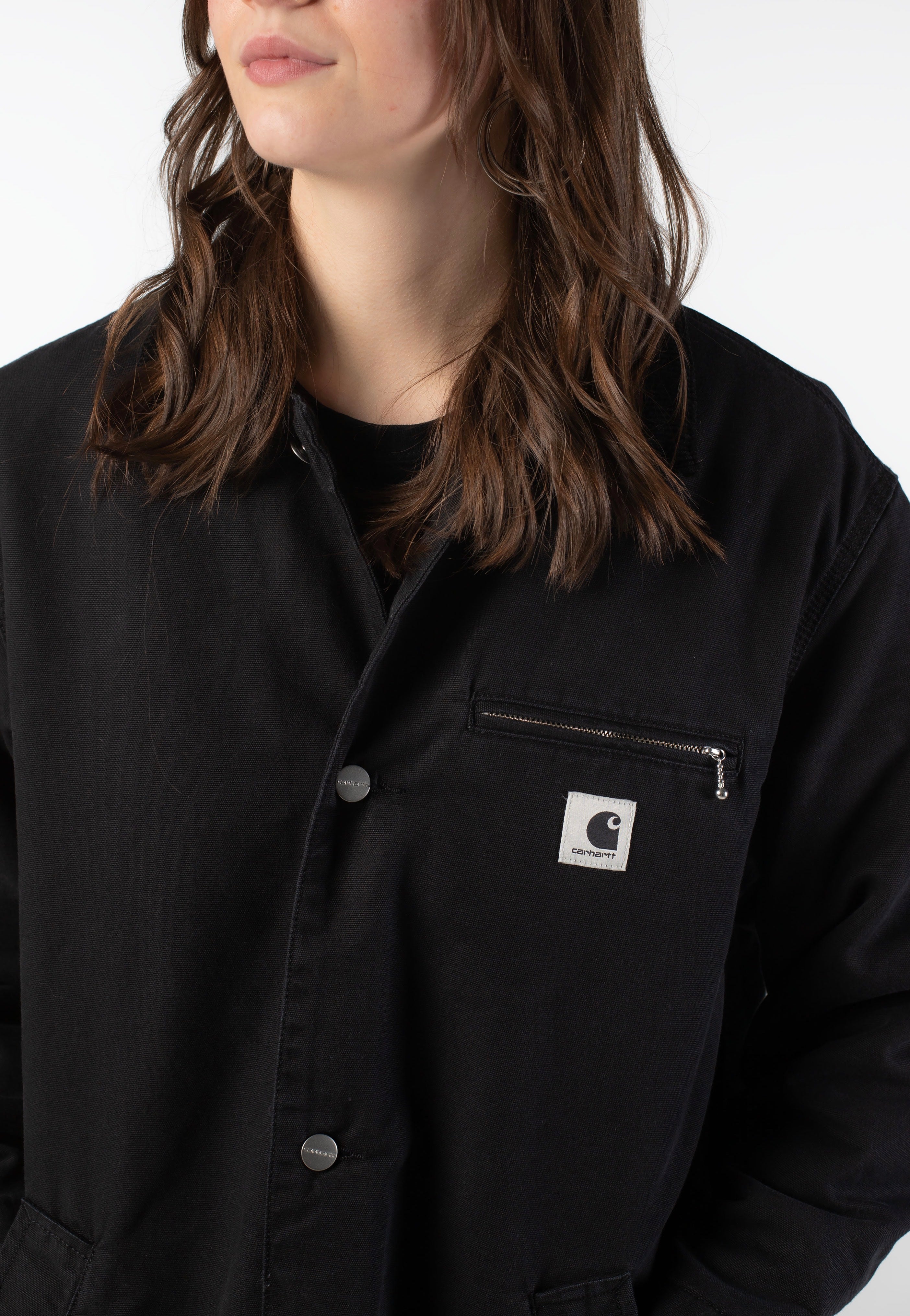 Carhartt WIP - W' Webster Stone Washed Black/Black - Jacket | Women-Image