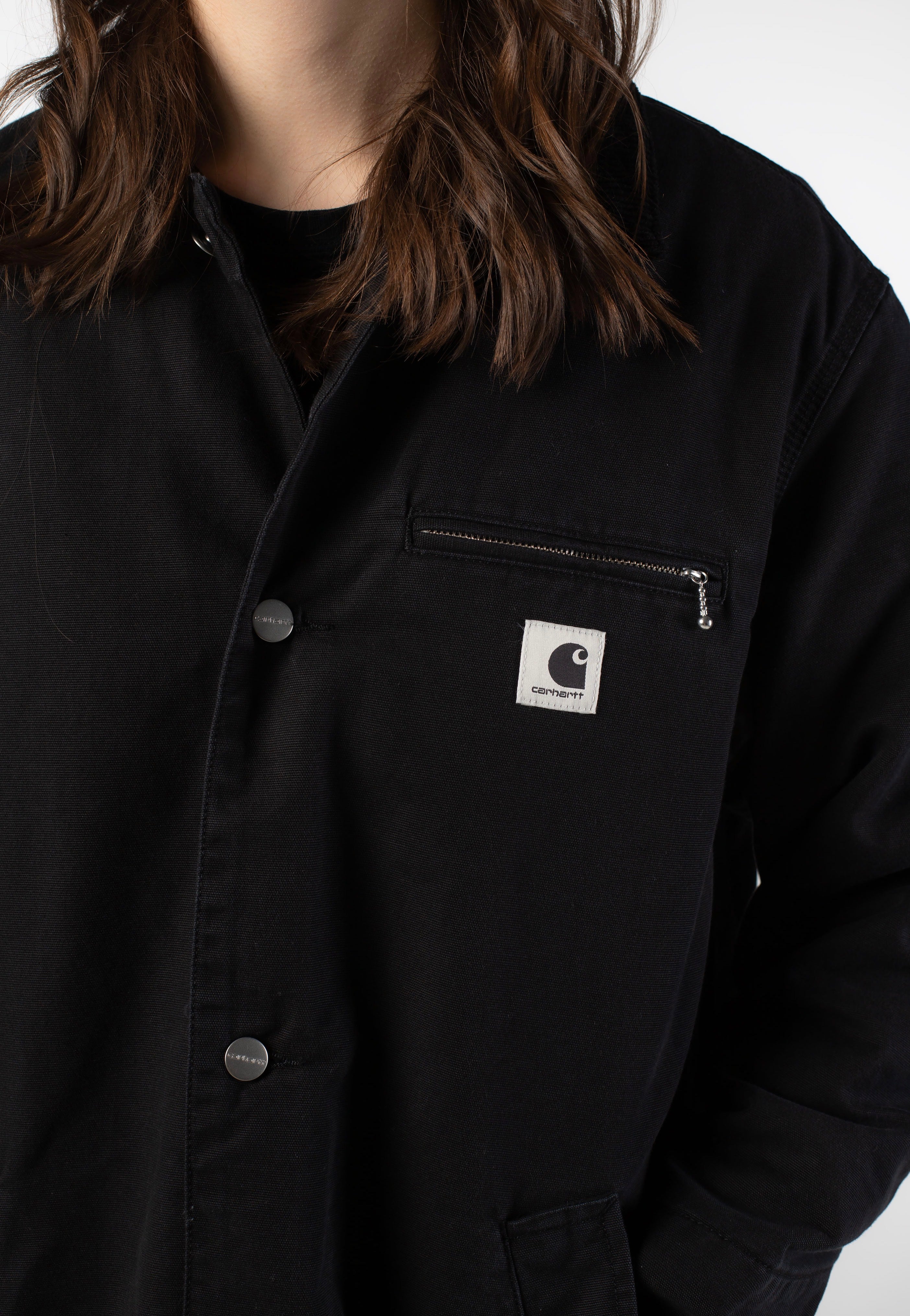 Carhartt WIP - W' Webster Stone Washed Black/Black - Jacket | Women-Image