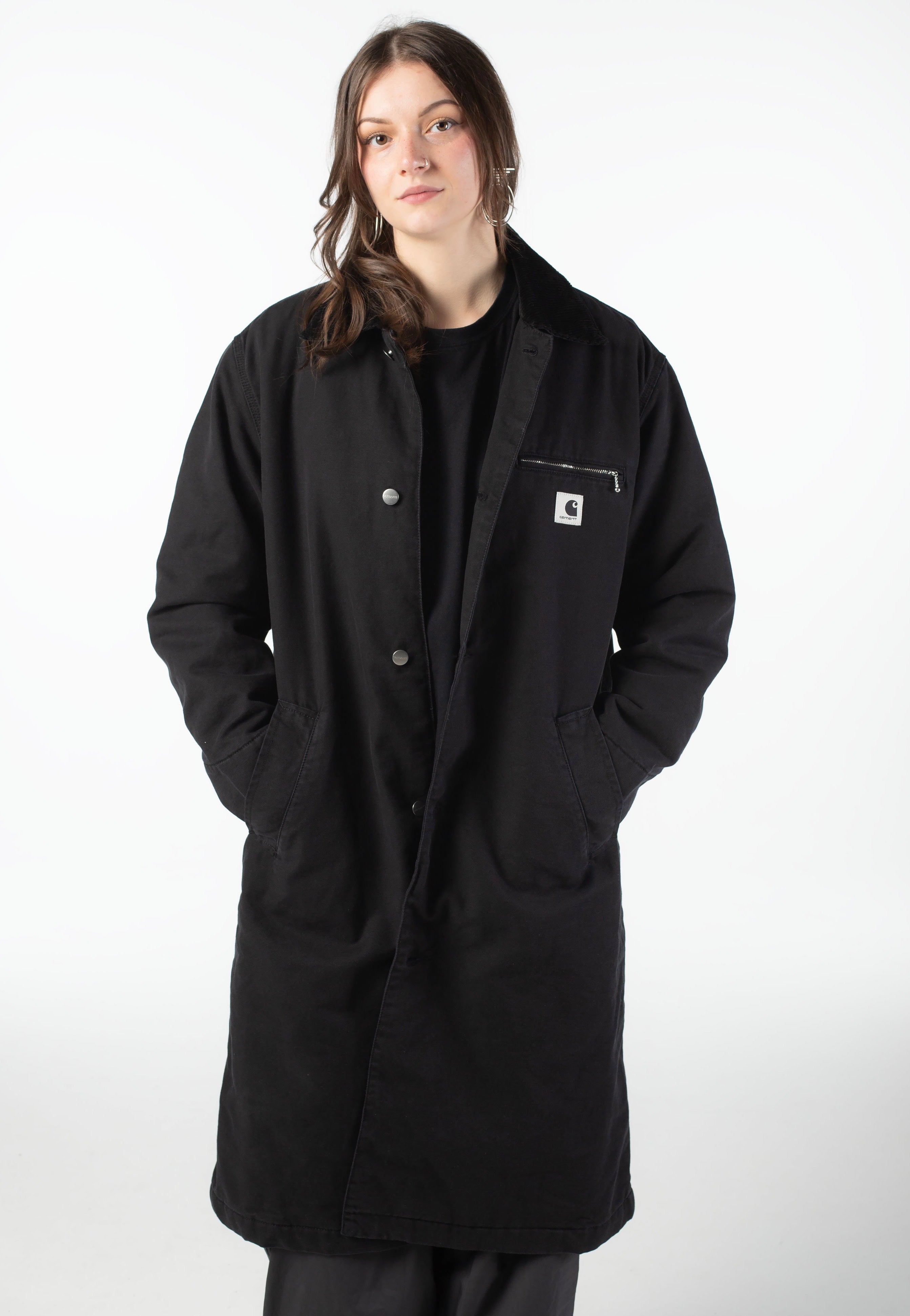 Carhartt WIP - W' Webster Stone Washed Black/Black - Jacket | Women-Image