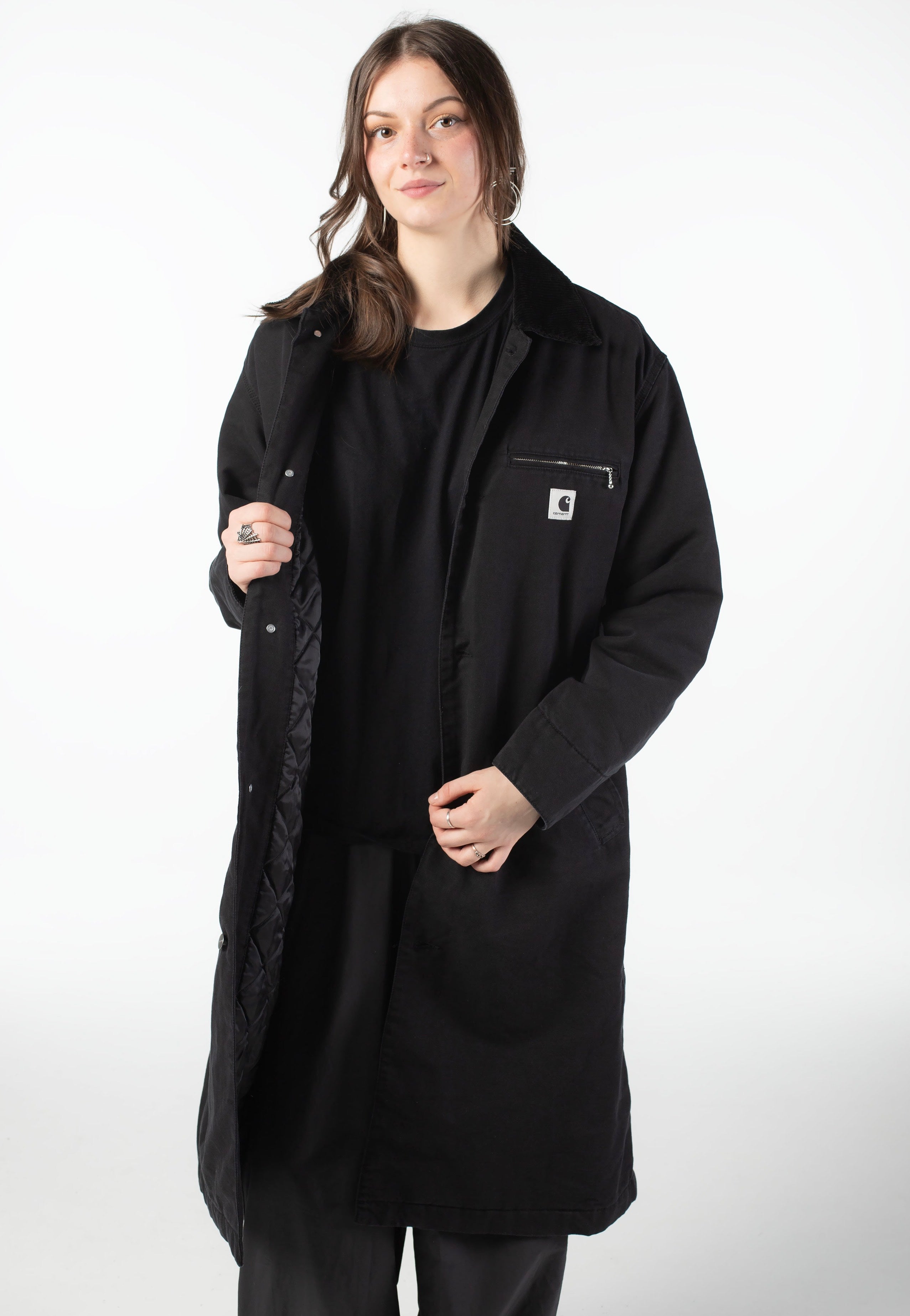 Carhartt WIP - W' Webster Stone Washed Black/Black - Jacket | Women-Image
