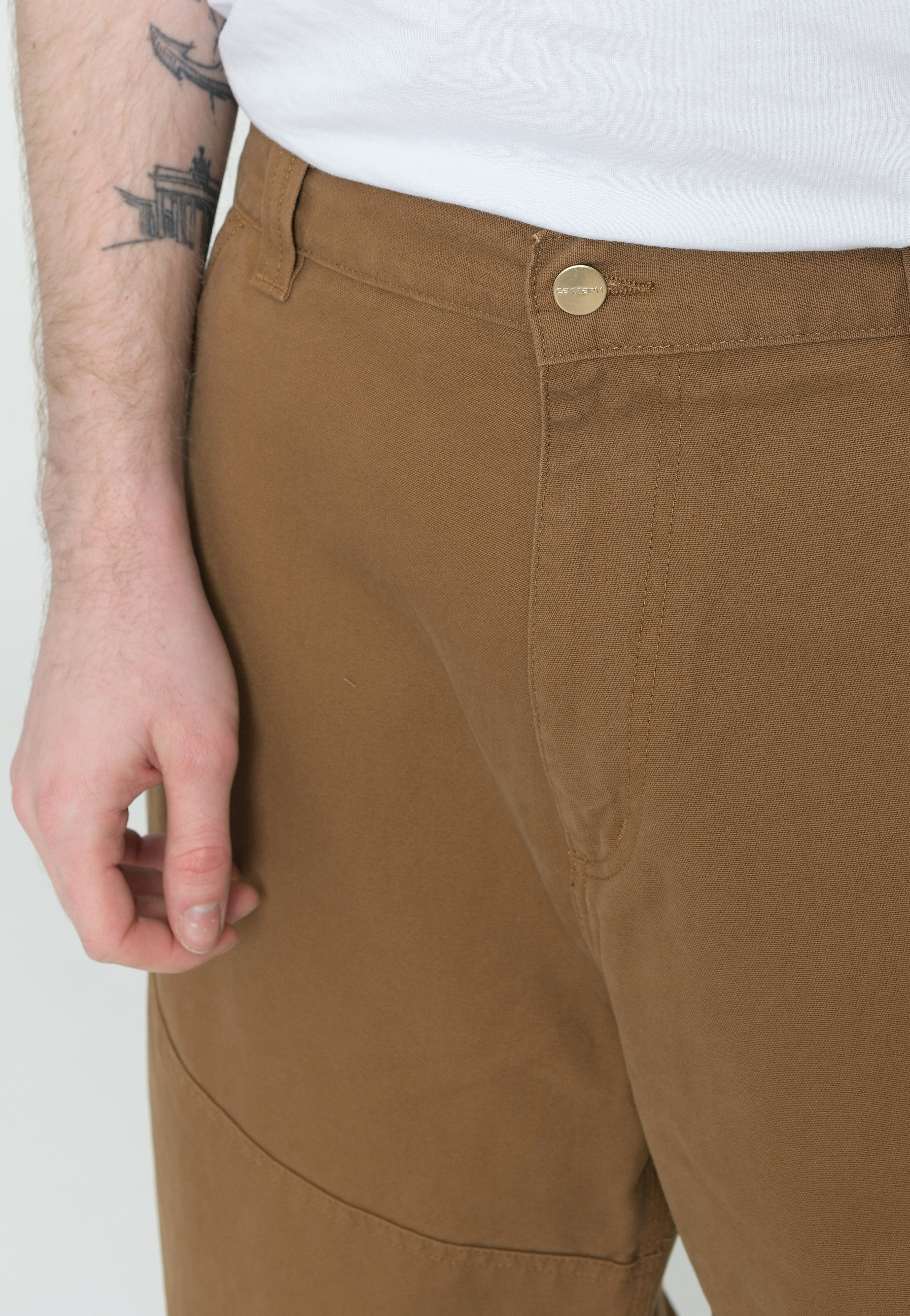 Carhartt WIP - Wide Panel Rinsed Hamilton Brown - Pants | Men-Image