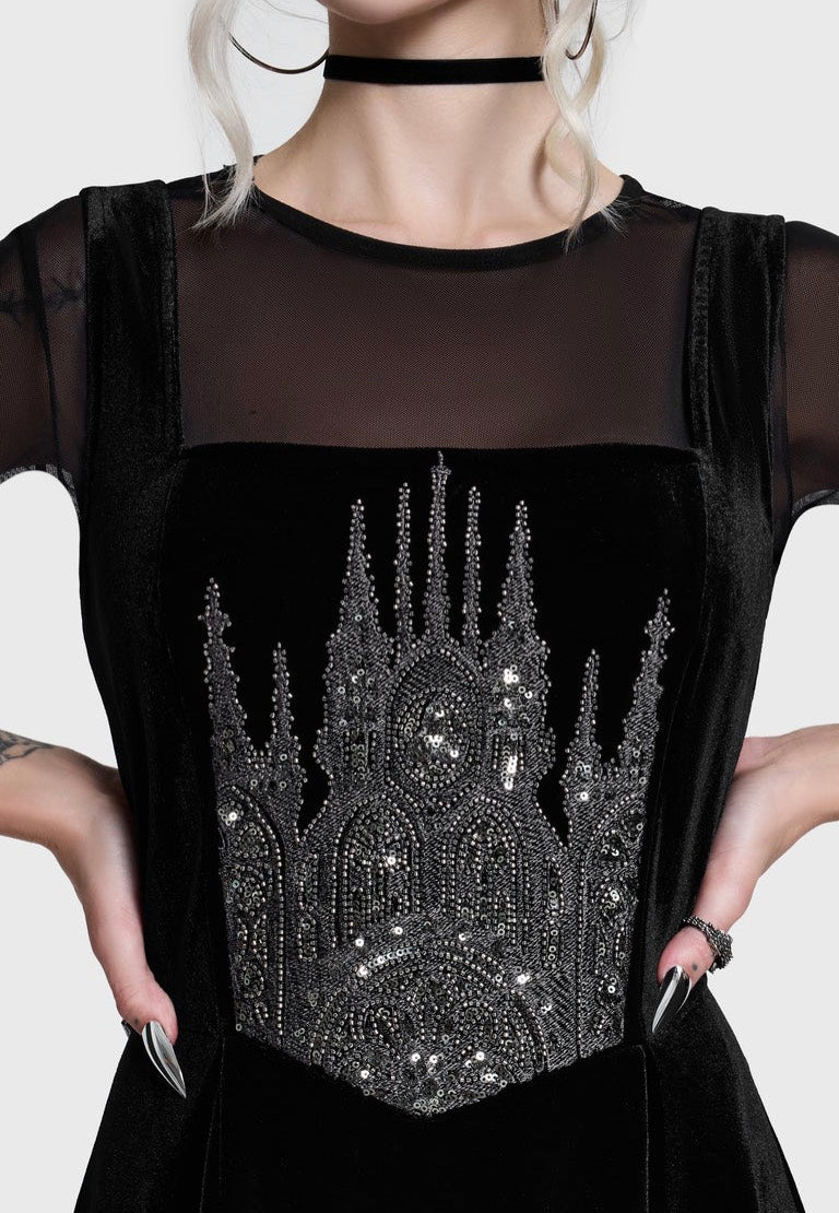 Killstar Cathedra Corset Mini Multi Sukienka | Women-Image