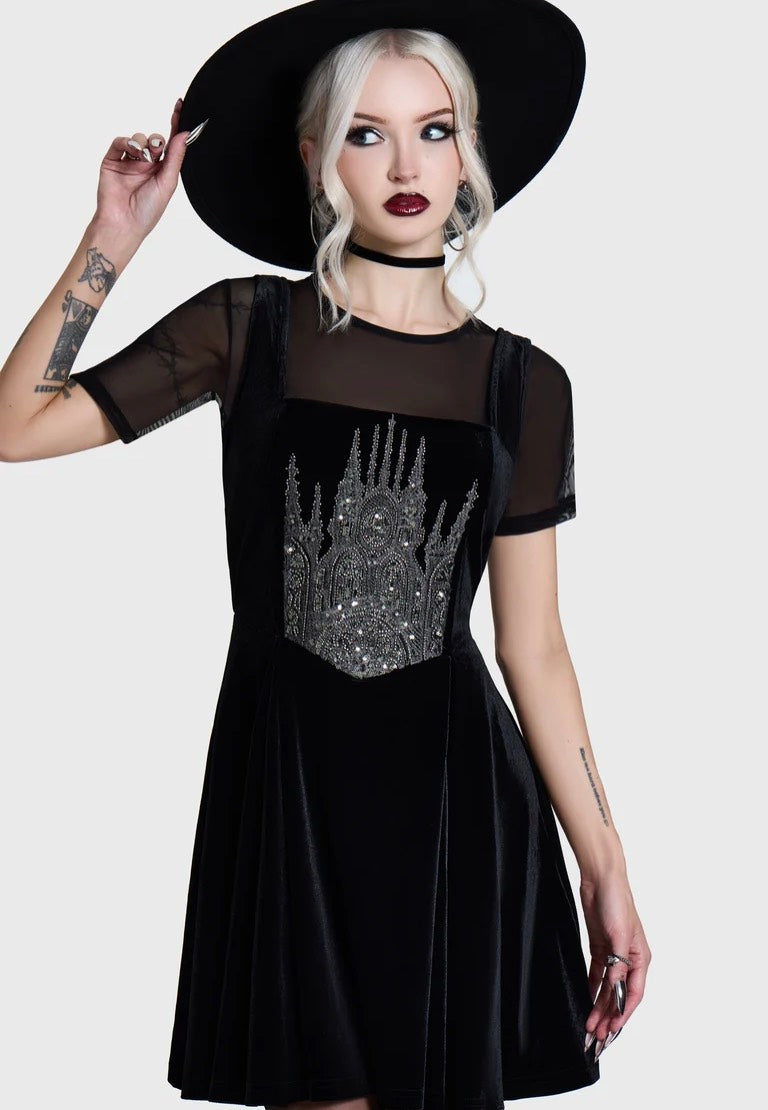 Killstar Cathedra Corset Mini Multi Sukienka | Women-Image