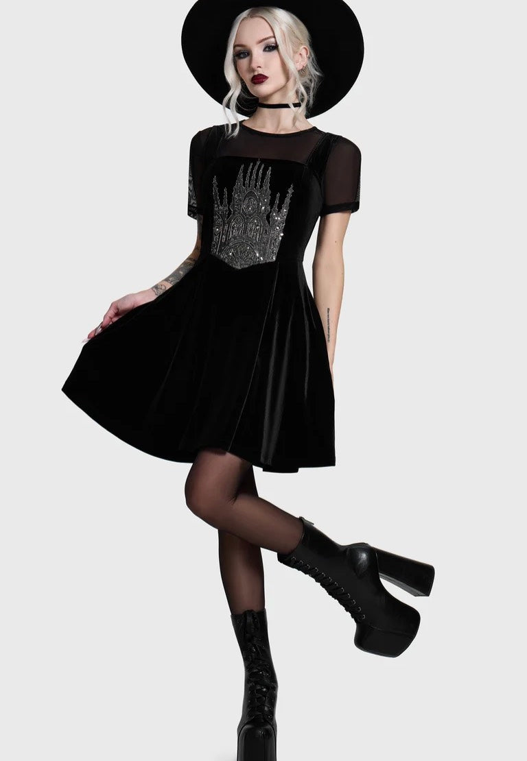 Killstar Cathedra Corset Mini Multi Sukienka | Women-Image