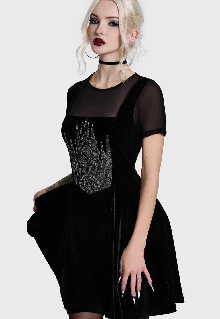 Killstar Cathedra Corset Mini Multi Sukienka | Women-Image