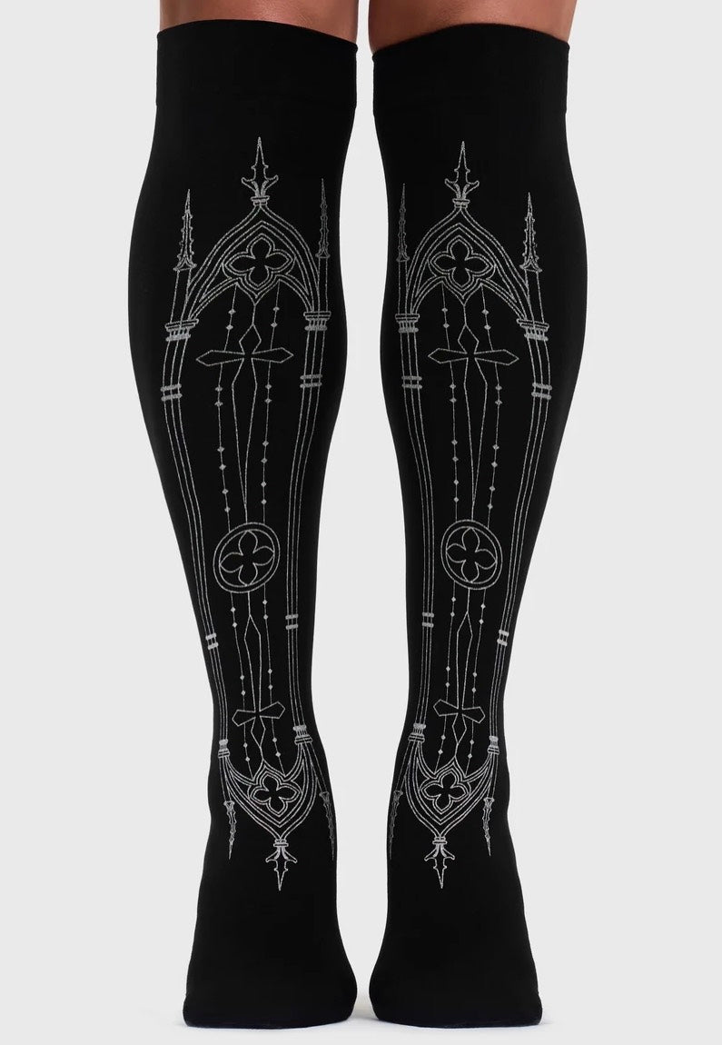Killstar Cathedra Knee High Multi Socken | Women-Image