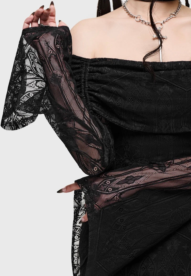 Killstar Cathedra Maxi Black Vestido | Women-Image