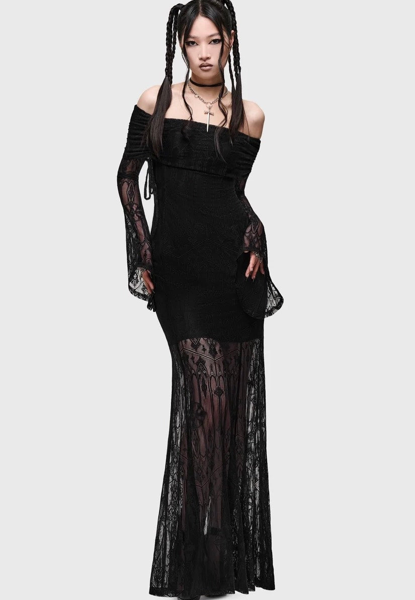 Killstar Cathedra Maxi Black Vestido | Women-Image