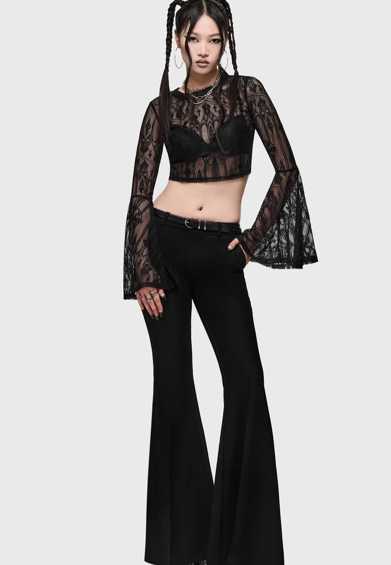 Killstar Cathedra Lace Black Top | Women-Image
