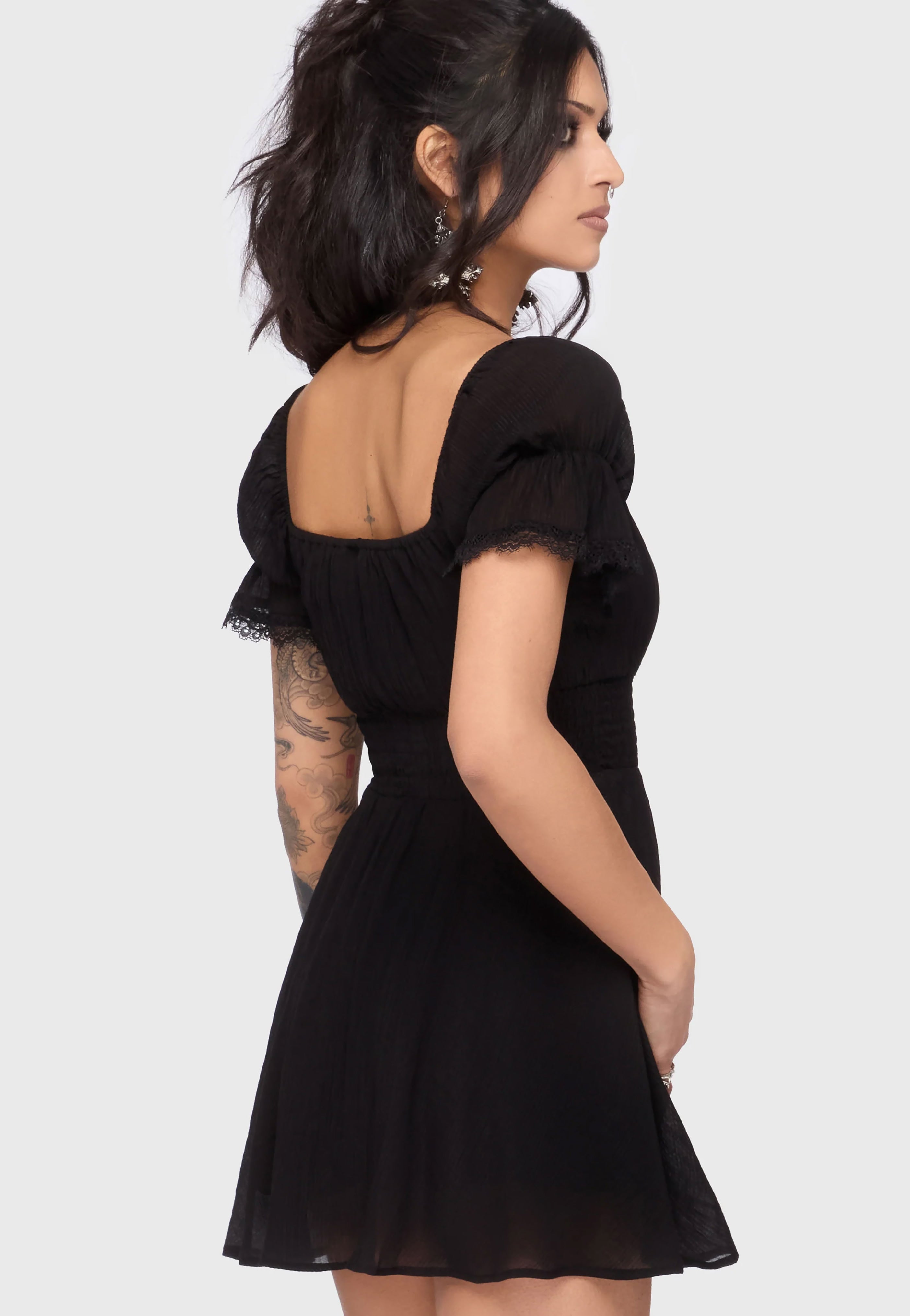 Killstar - Lunar Wisp Mini Black - Dress | Women-Image