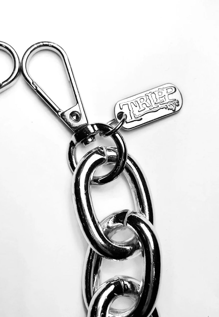 Tripp NYC - Tripp NYC Name Plate Chain Silver - Keychain | Neutral-Image