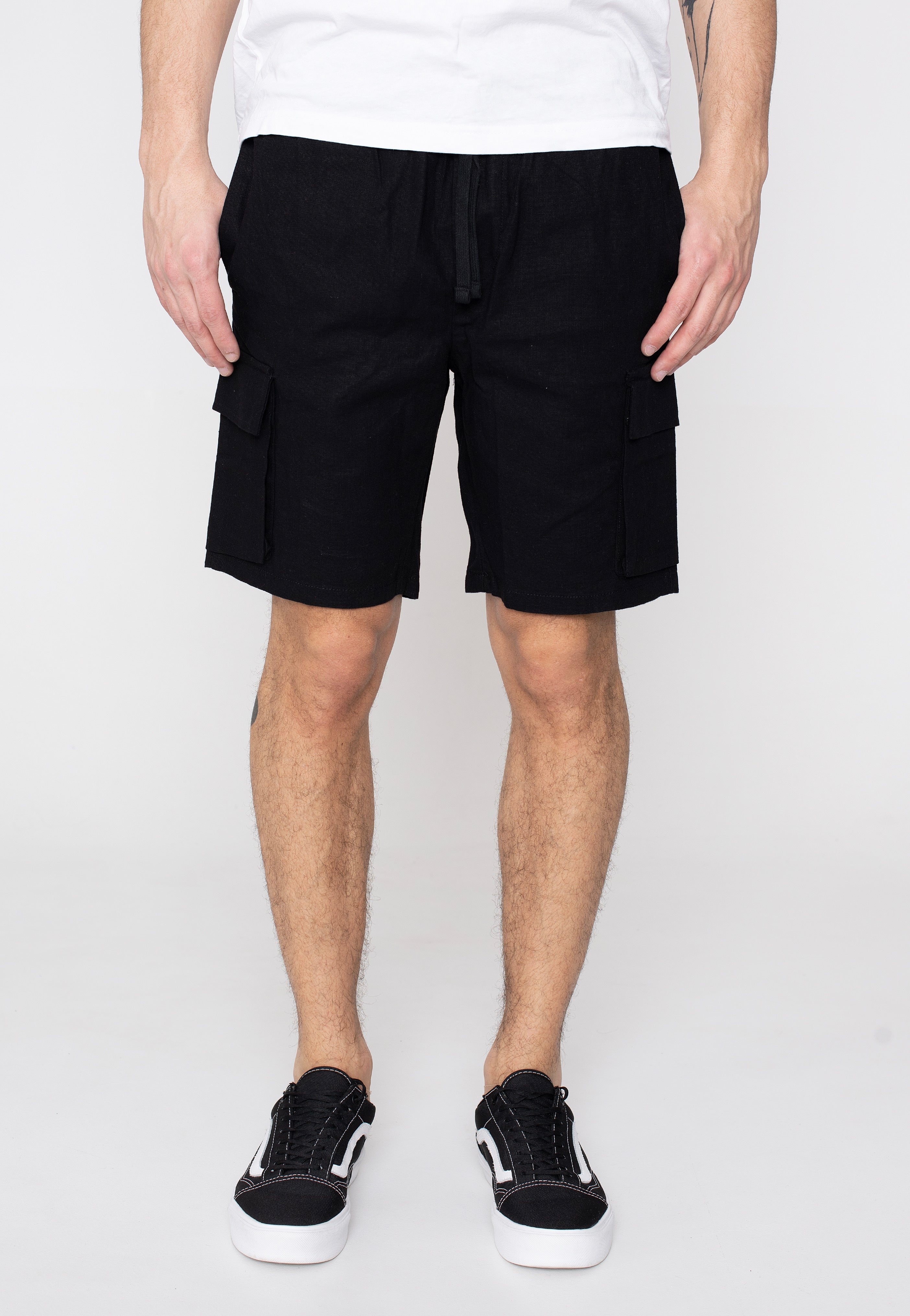 Only & Sons - Sinus 0019 Cot Lin Cargo Black - Shorts | Men-Image