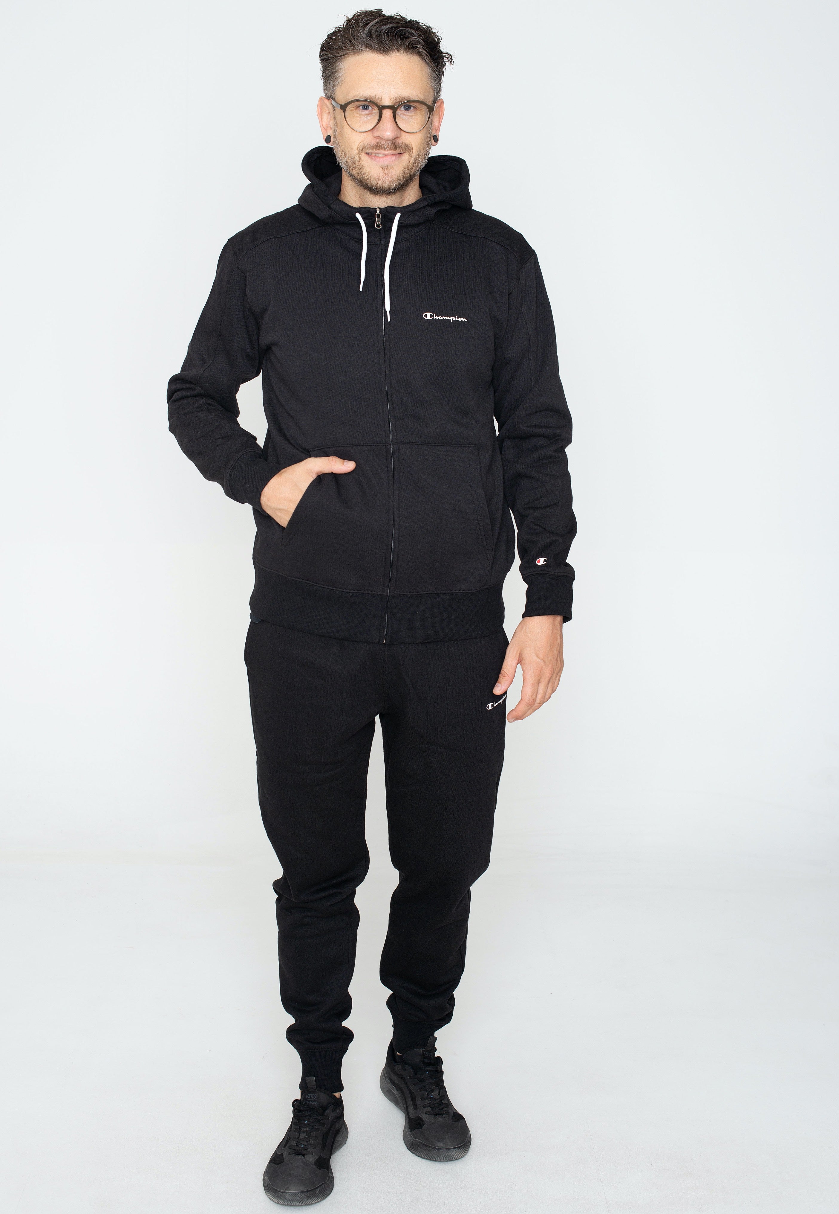 Champion - Hooded Full Zip Black Beauty - Tracksuit | Men-Image