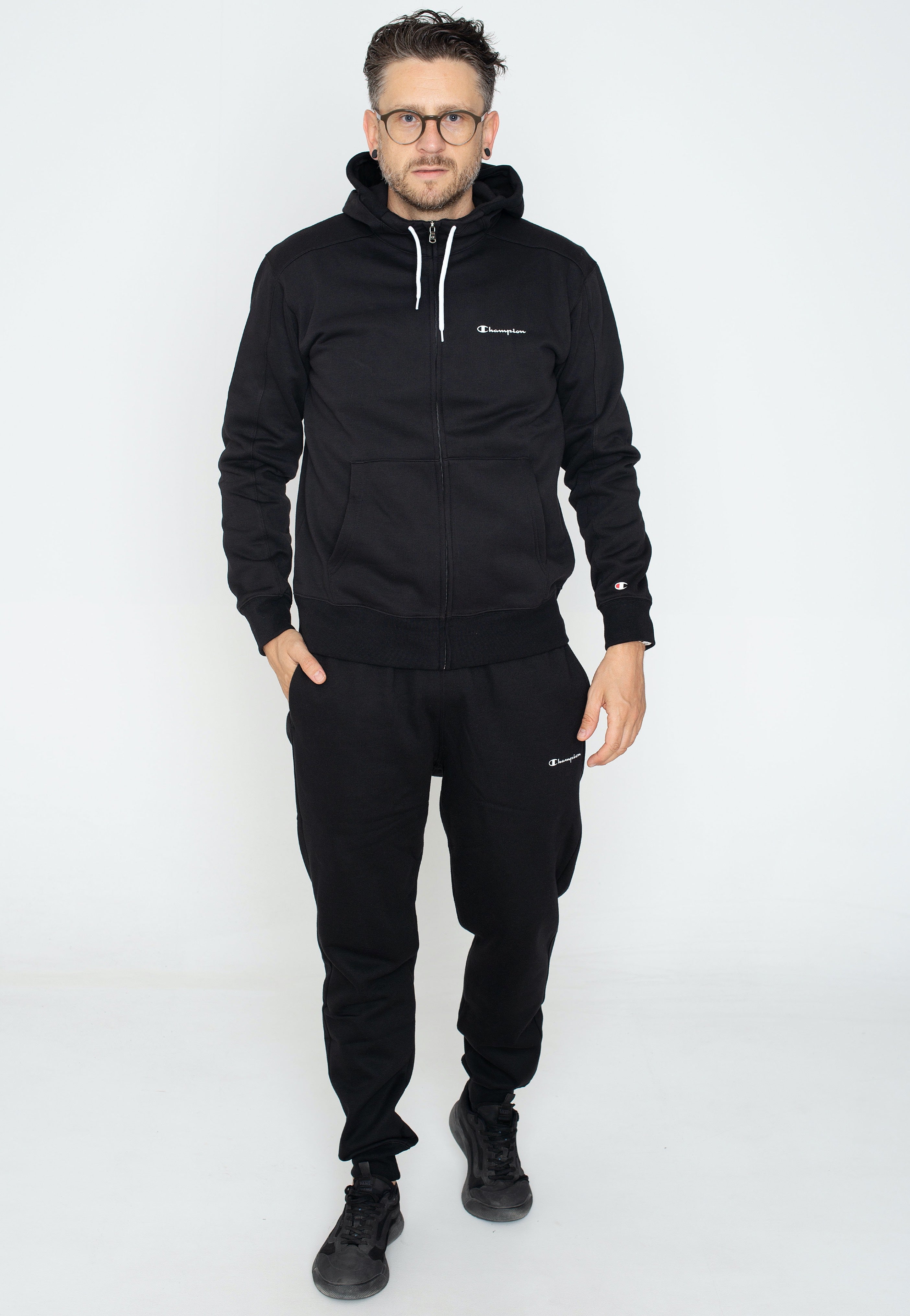 Champion - Hooded Full Zip Black Beauty - Tracksuit | Men-Image