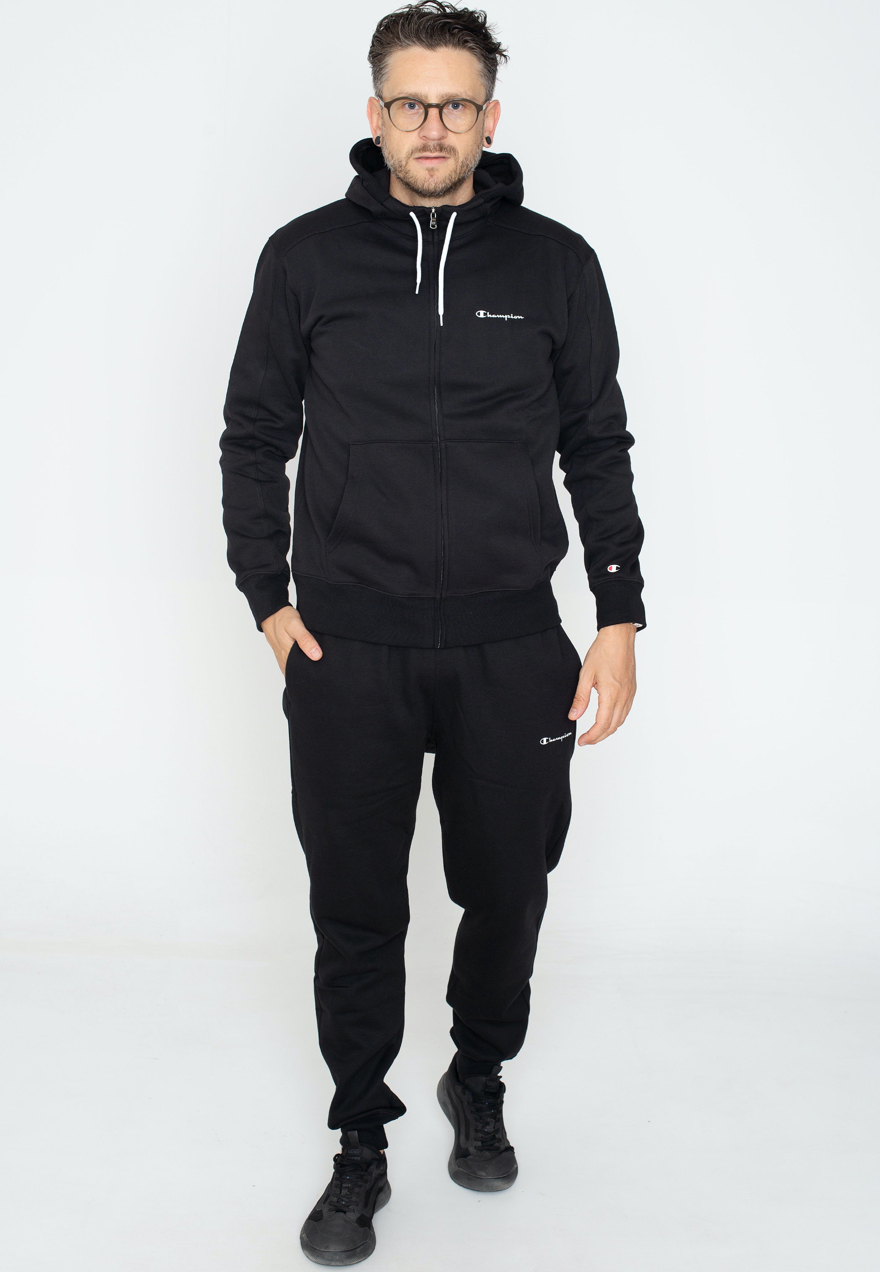 Champion - Hooded Full Zip Black Beauty - Tracksuit | Men-Image