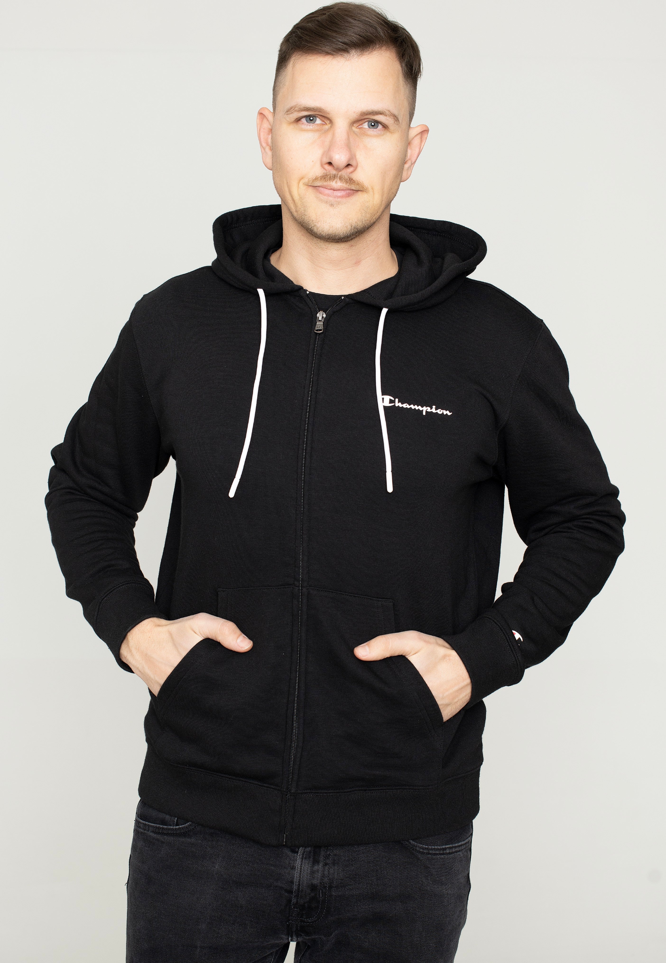 Champion - Hooded Full Zip Black Beauty - Zipper | Men-Image