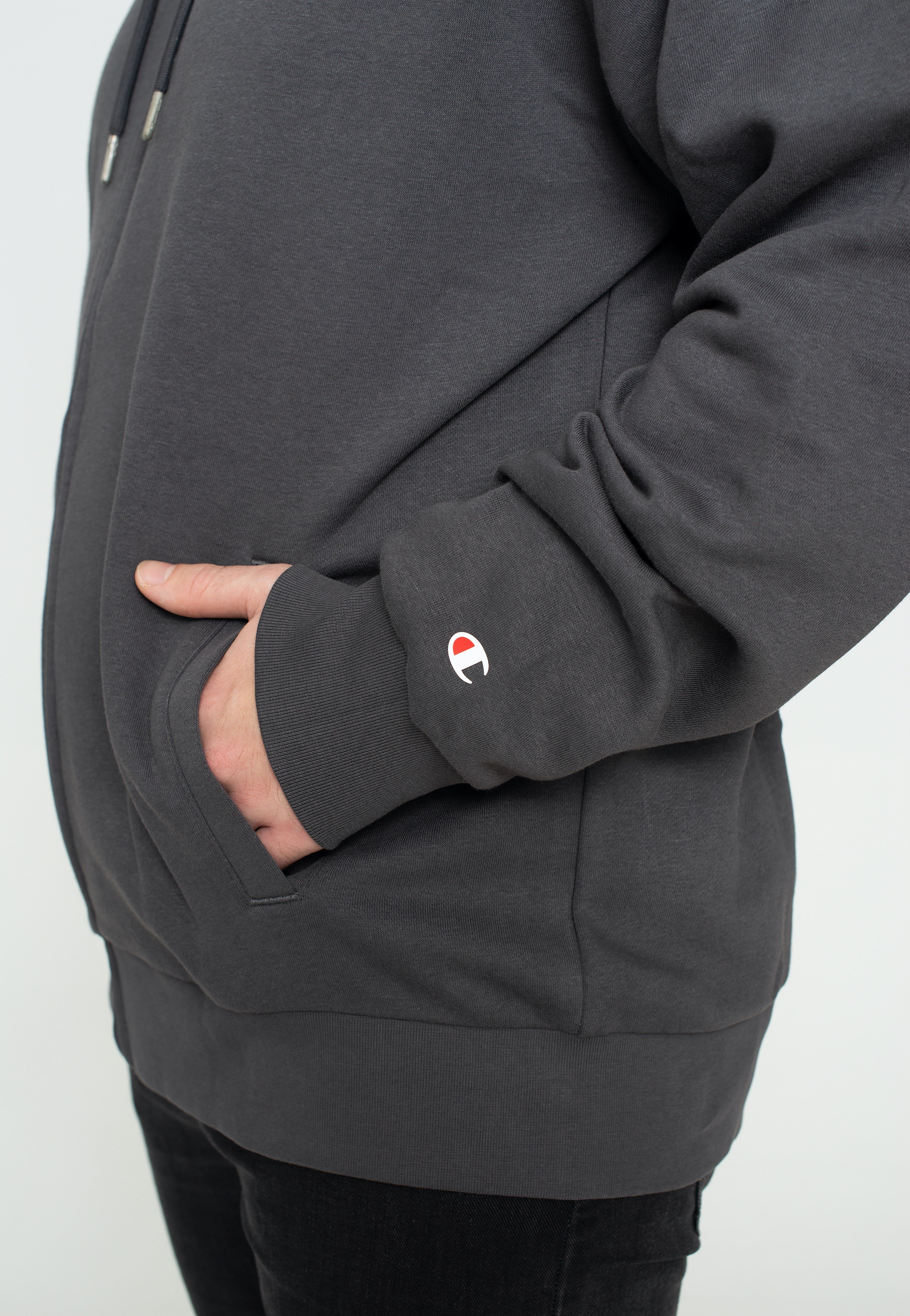 Champion - Hooded Full Zip Forged Iron - Zipper | Men-Image