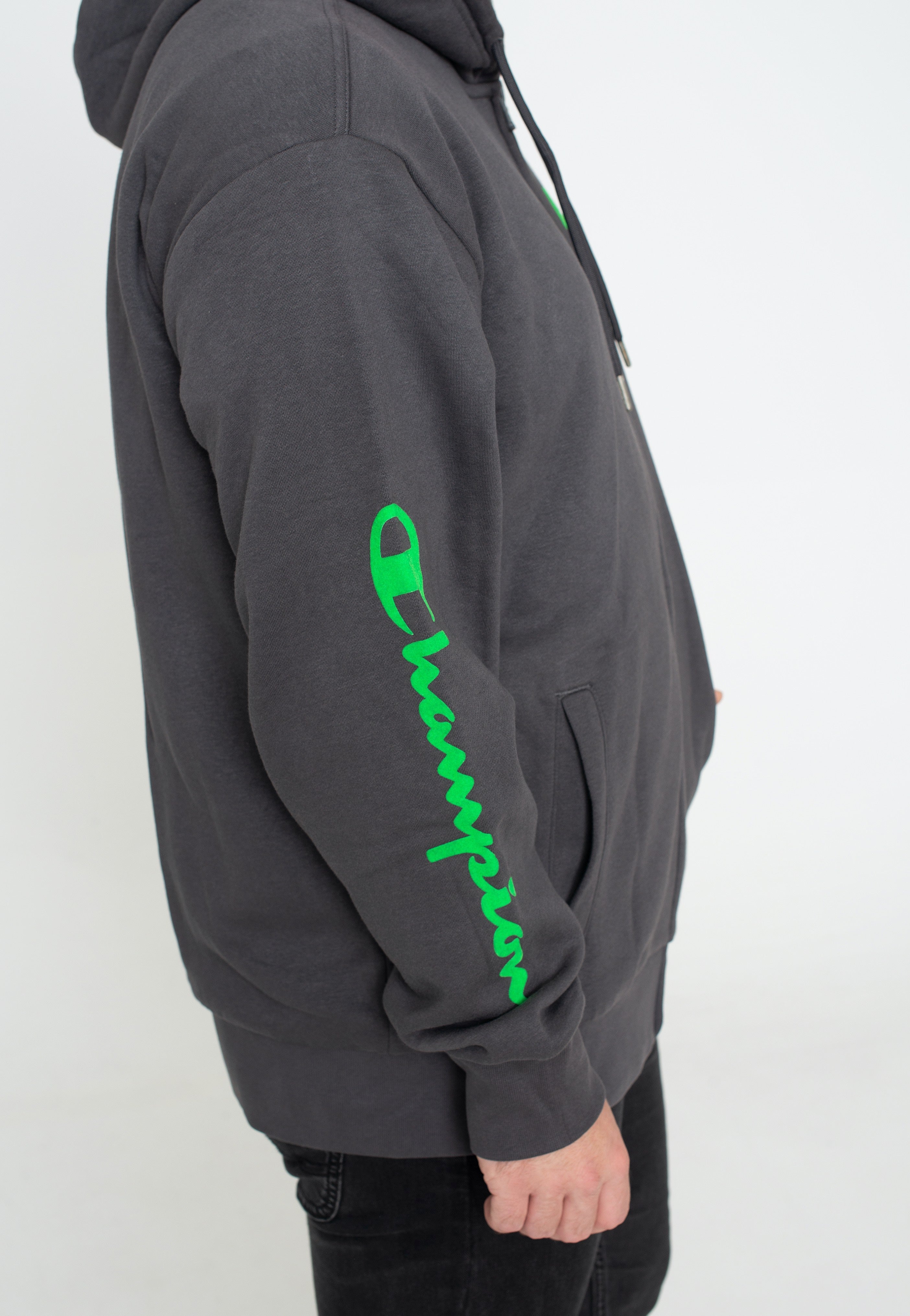 Champion - Hooded Full Zip Forged Iron - Zipper | Men-Image