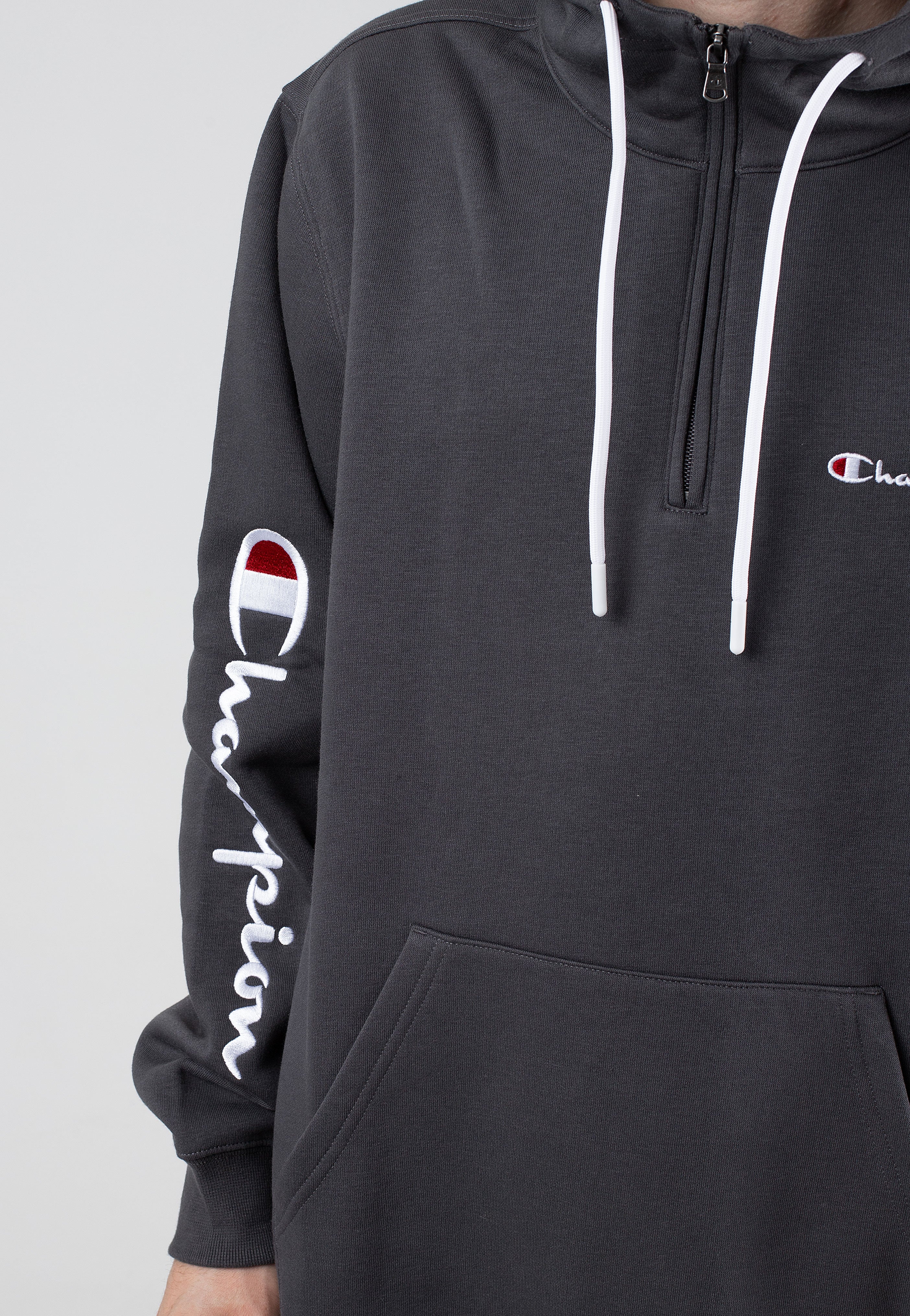 Champion - Hooded Half Zip Blackened Pearl - Hoodie | Men-Image