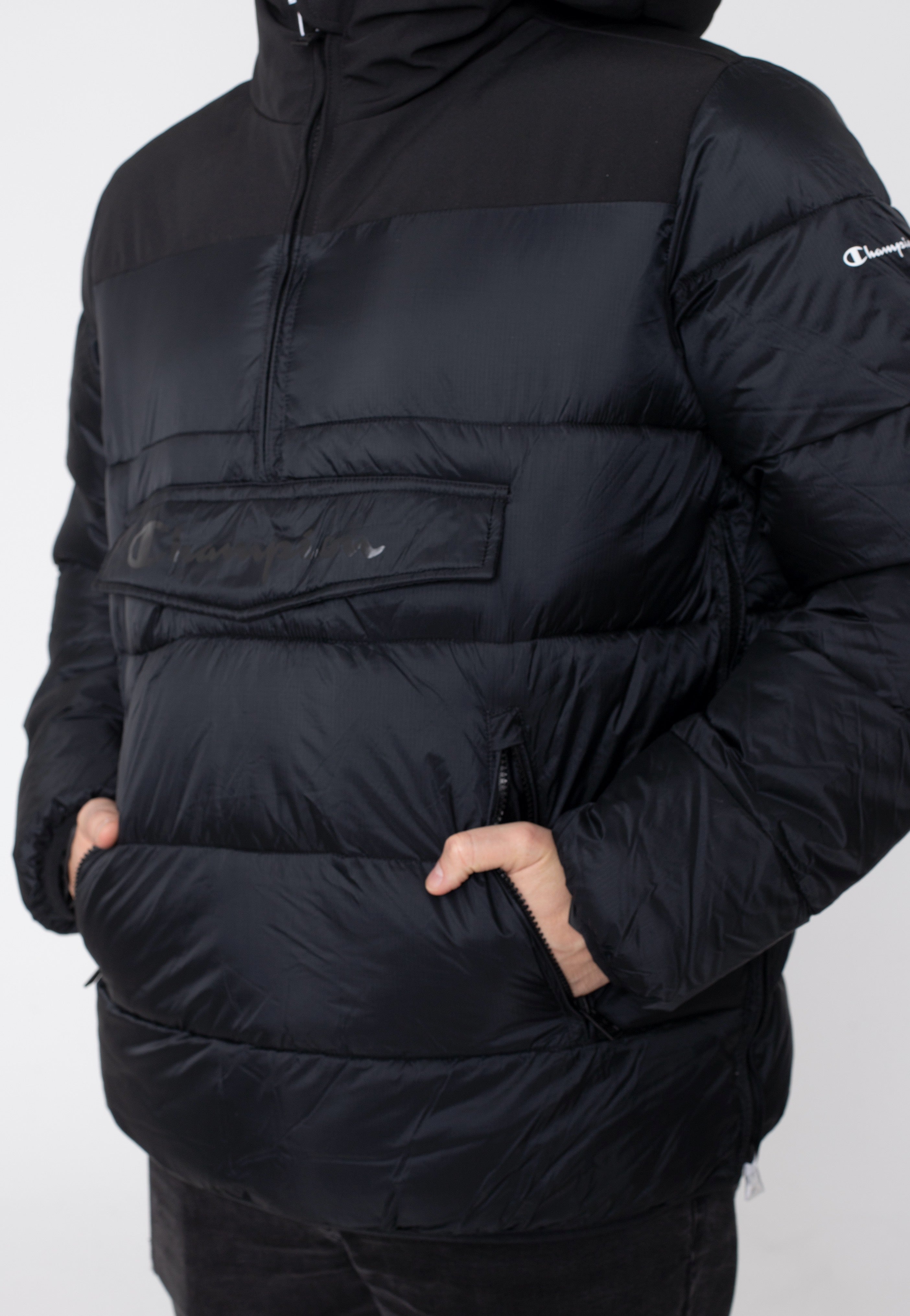 Champion - Hooded Half Zip NBK/NBK - Jacket | Men-Image