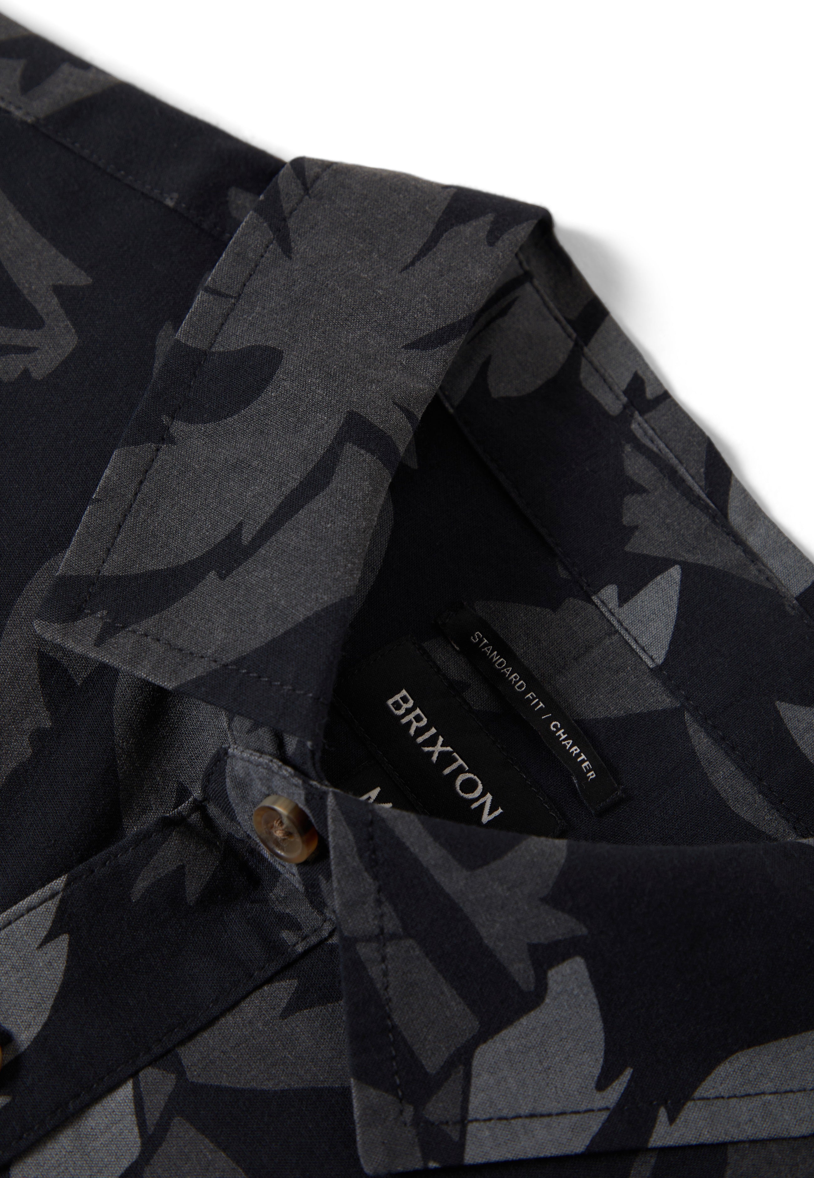 Brixton - Charter Print Black/Trooper/Future Grey Palm - Shirt | Men-Image