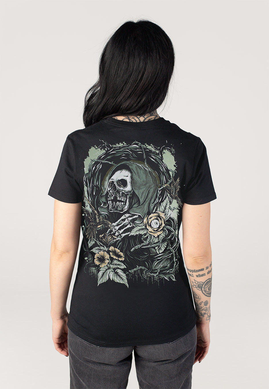 Chelsea Grin Lying Dead With Flowers T-Shirt | Women-Image