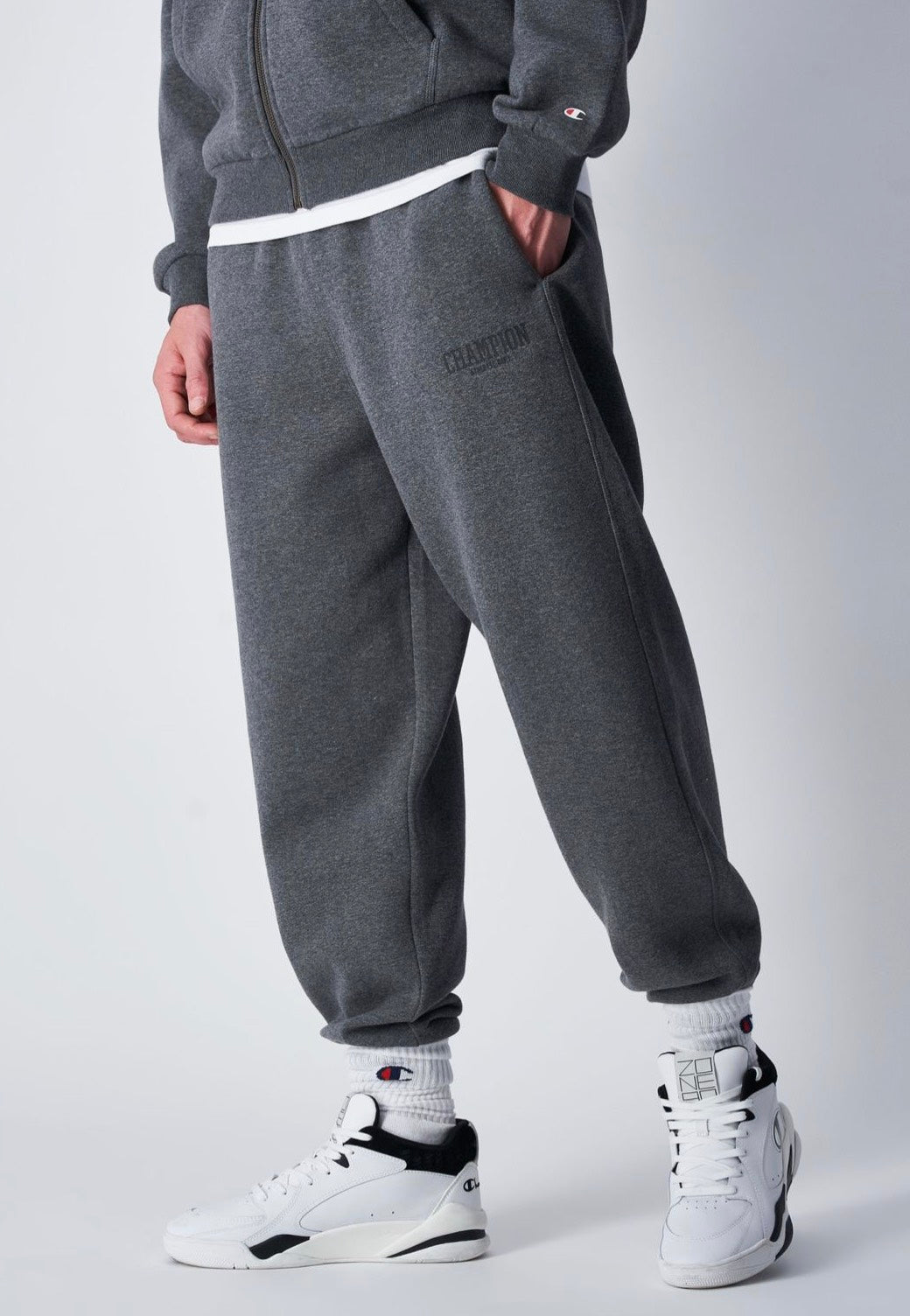 Champion - Rib Cuff Gray Melange/Light - Sweat Pants | Men-Image