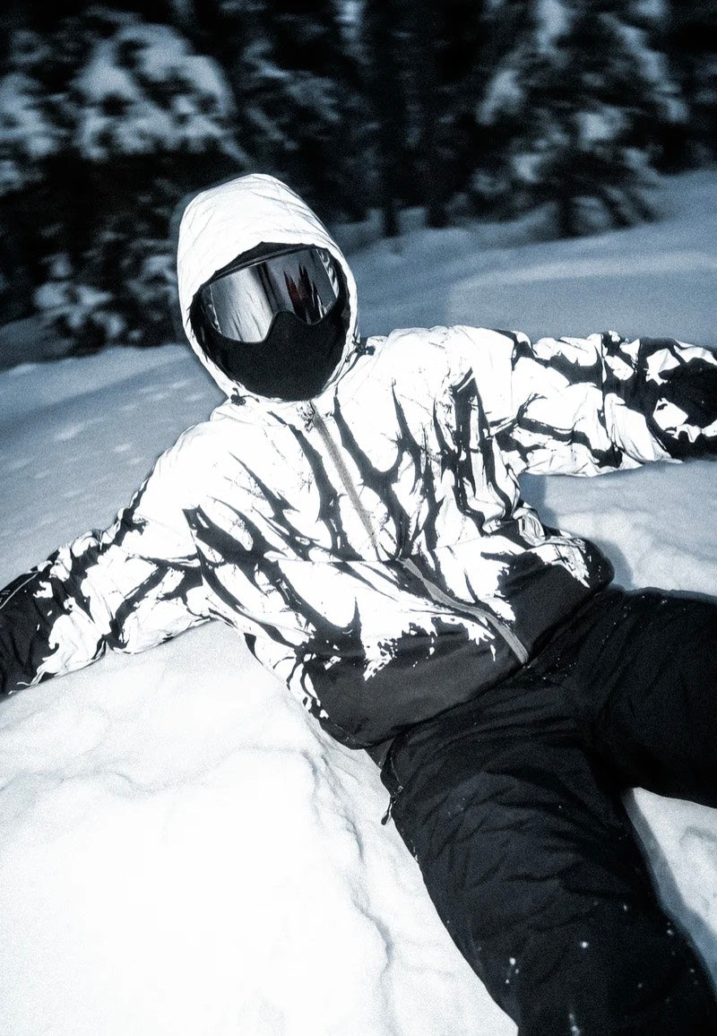 Stay Cold Apparel Chrome Scars (3M Reflective) Black/White Corta-Vento | Neutral-Image