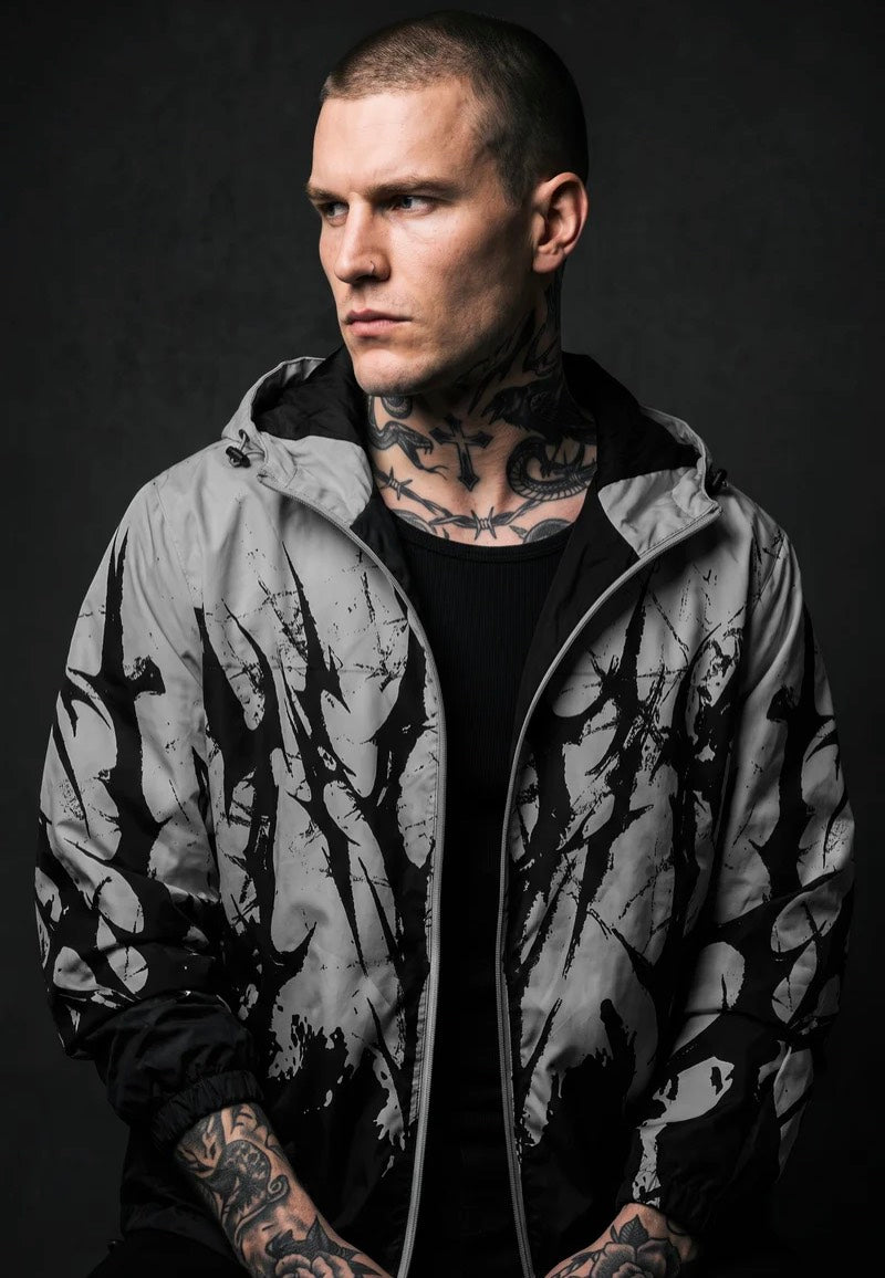 Stay Cold Apparel Chrome Scars (3M Reflective) Black/White Corta-Vento | Neutral-Image