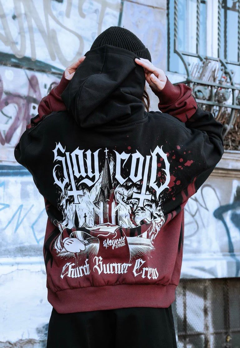Stay Cold Apparel - Church Burner Crew Oversized Customized - Hoodie | Neutral-Image