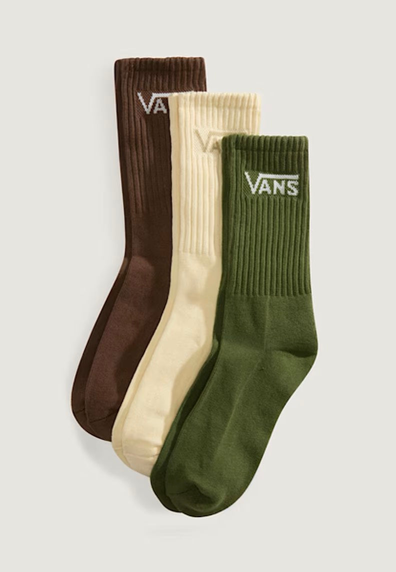 Vans - Classic Crew Pack Of 3 Green Balsam - Socks | Neutral-Image