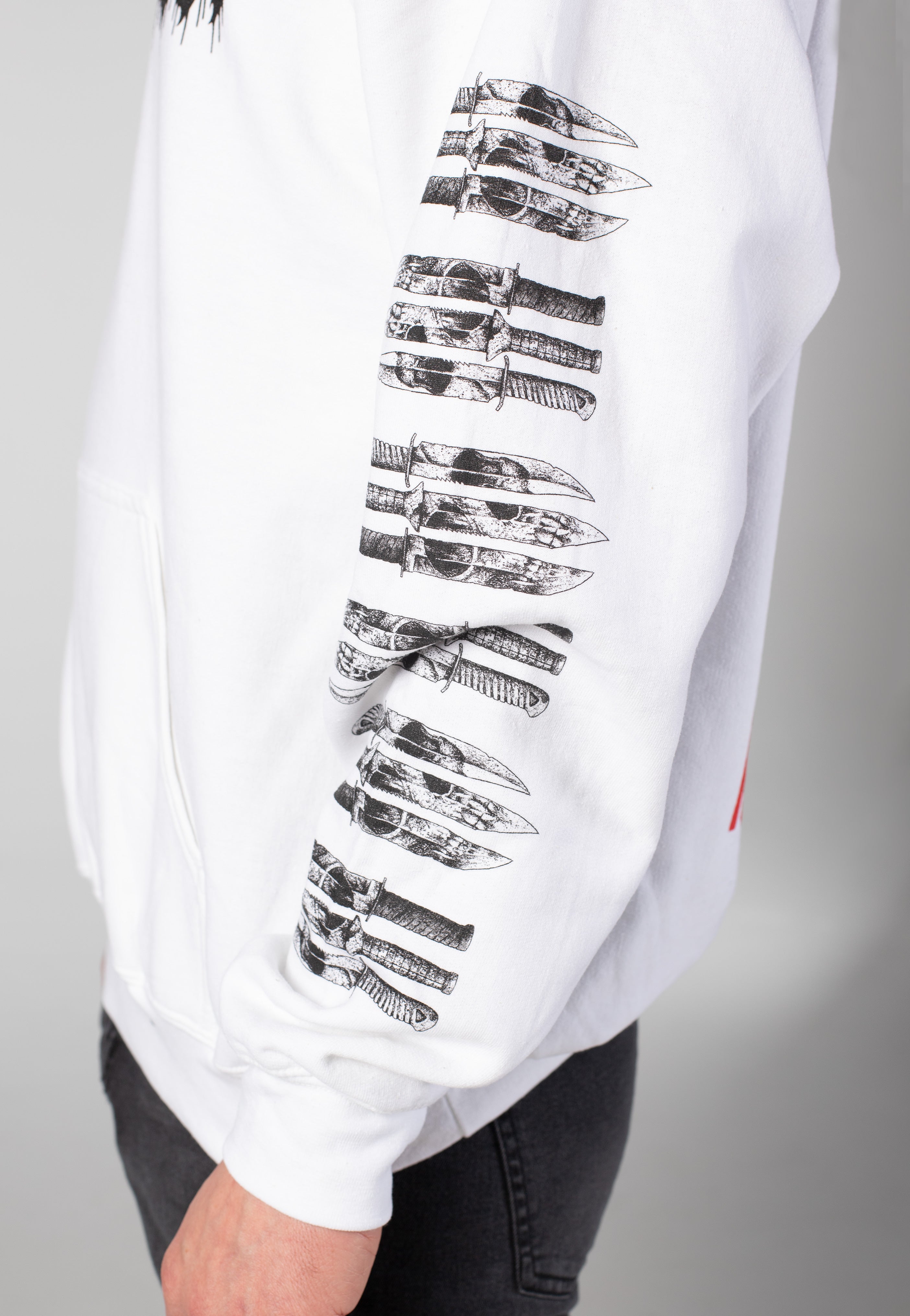 Coffin Feeder - No Forgiveness White - Hoodie | Men-Image