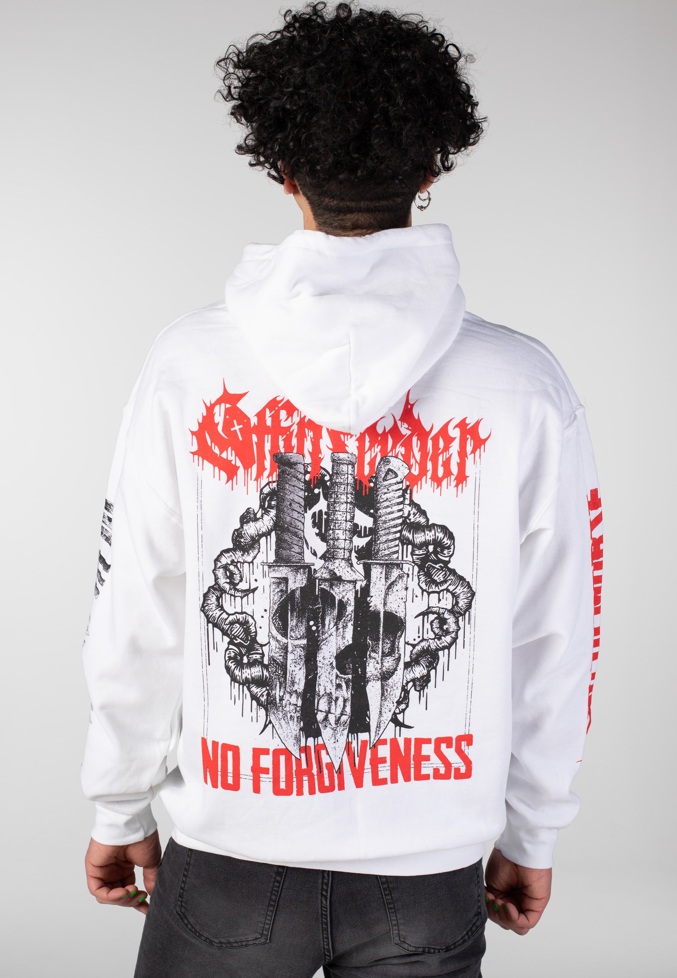 Coffin Feeder - No Forgiveness White - Hoodie | Men-Image