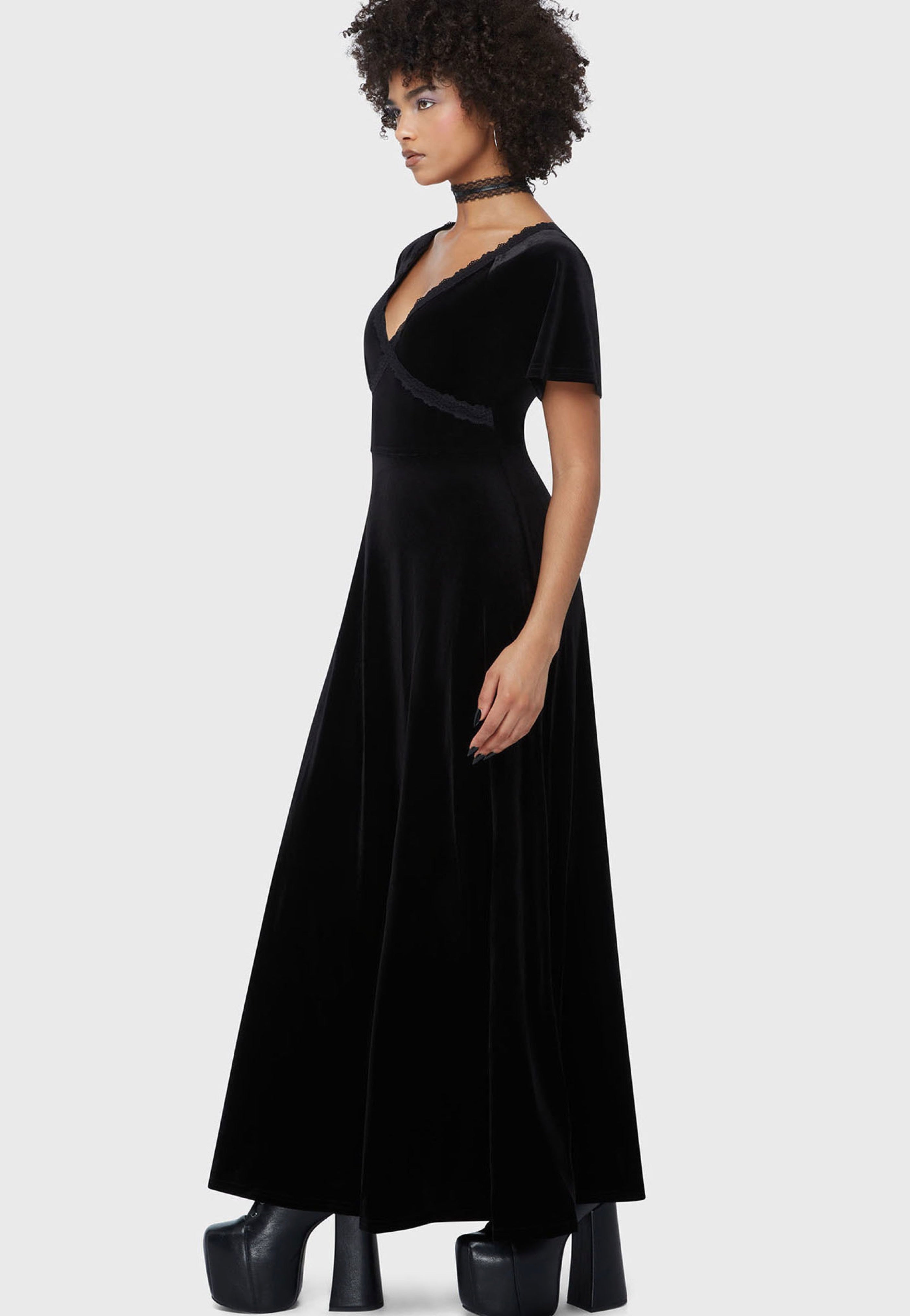 Killstar - Echelia's Muse Maxi Black - Dress | Women-Image
