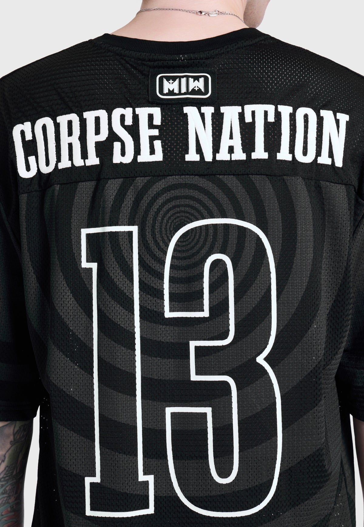 Killstar x Motionless in White Corpse Nation Sports Jersey Black Tričko | Men-Image