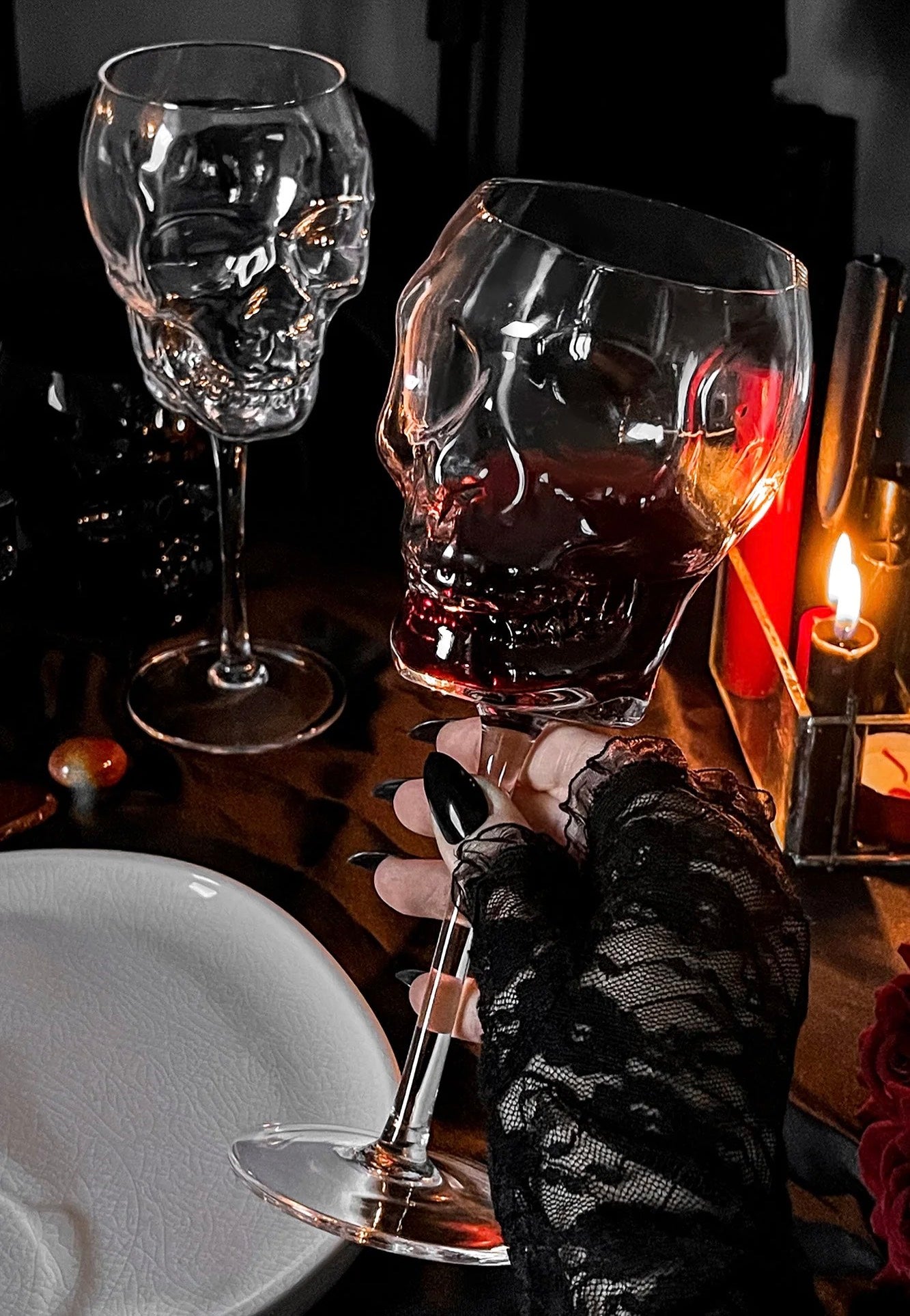Killstar - Cranium Wine Clear - Glass | Neutral-Image
