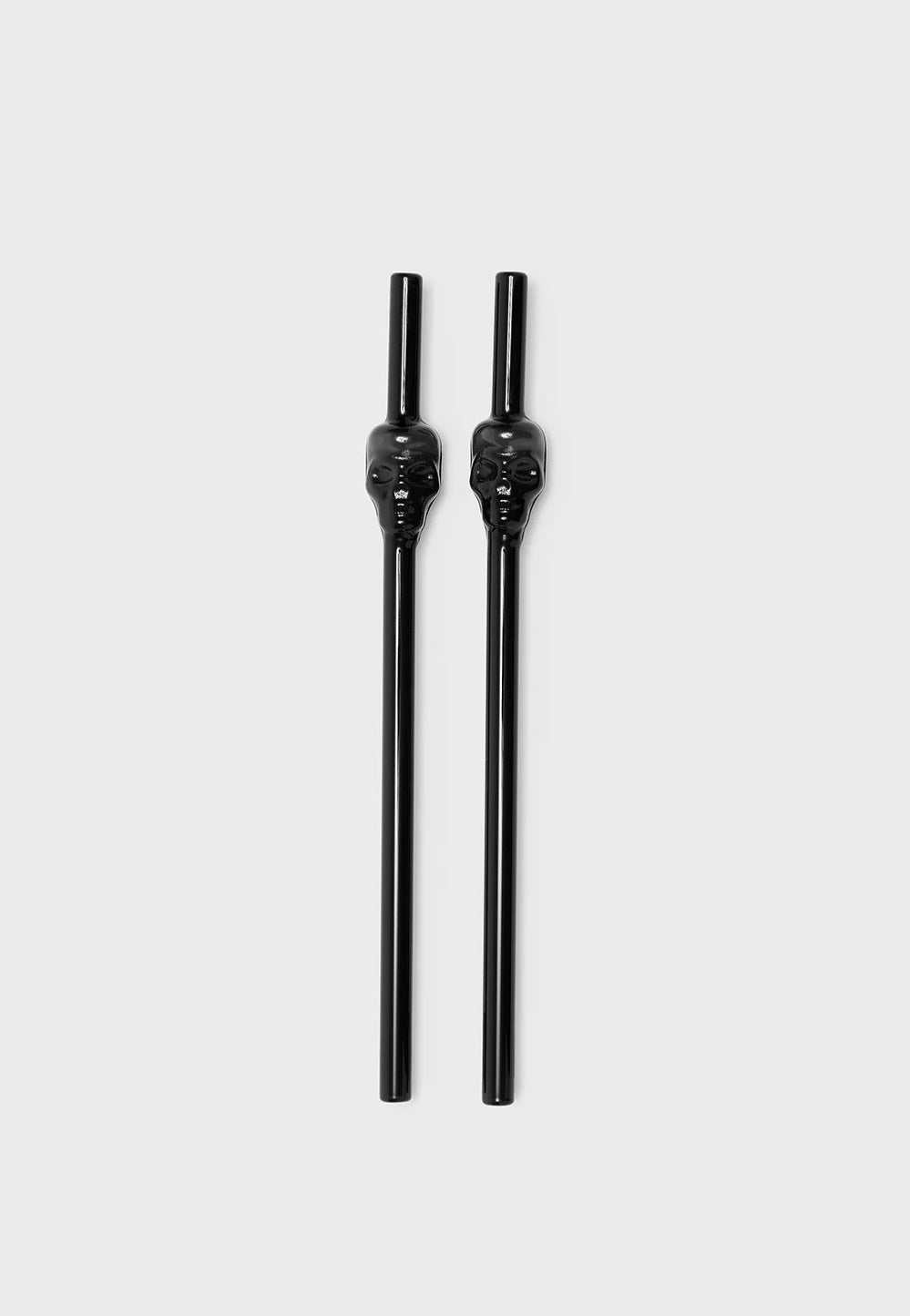 Killstar - Cranium Skull Black - Drinking Straws And Brush Set | Neutral-Image