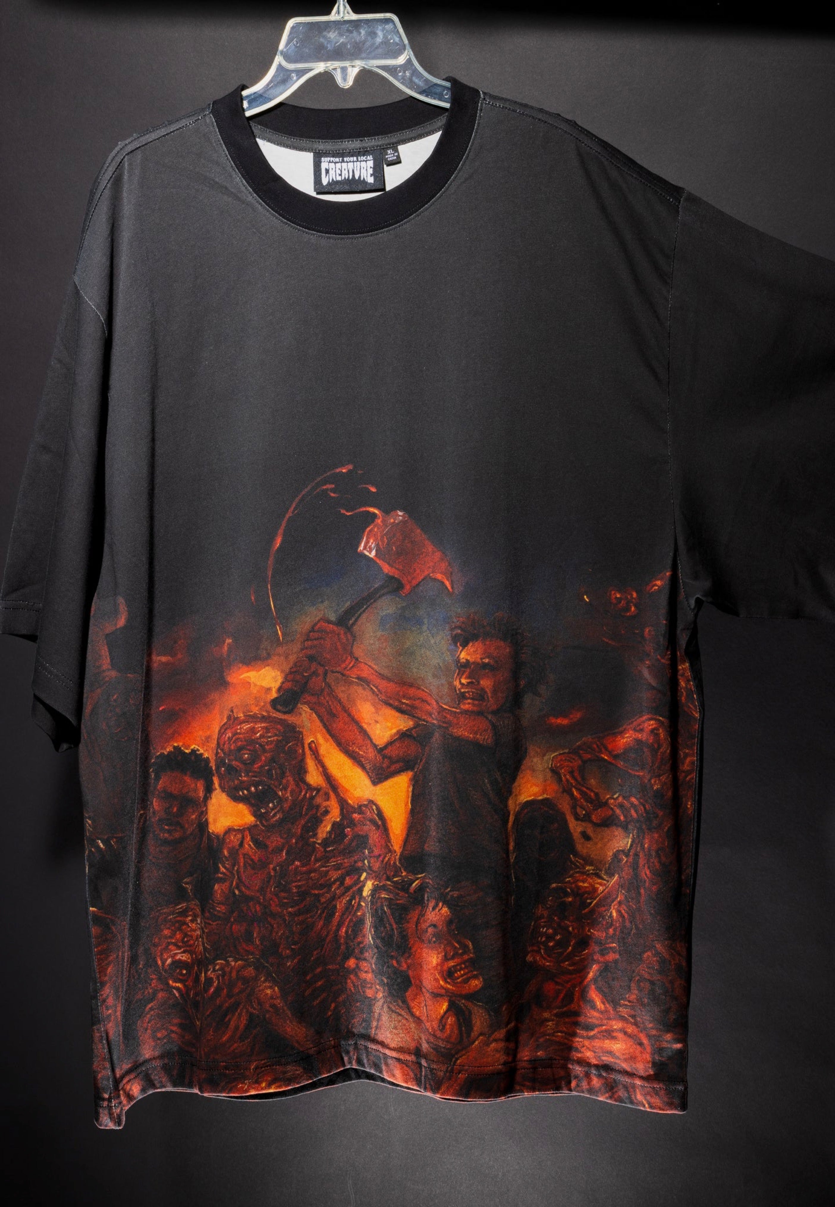 Creature x Cannibal Corpse - Ringer Oversized - T-Shirt | Neutral-Image