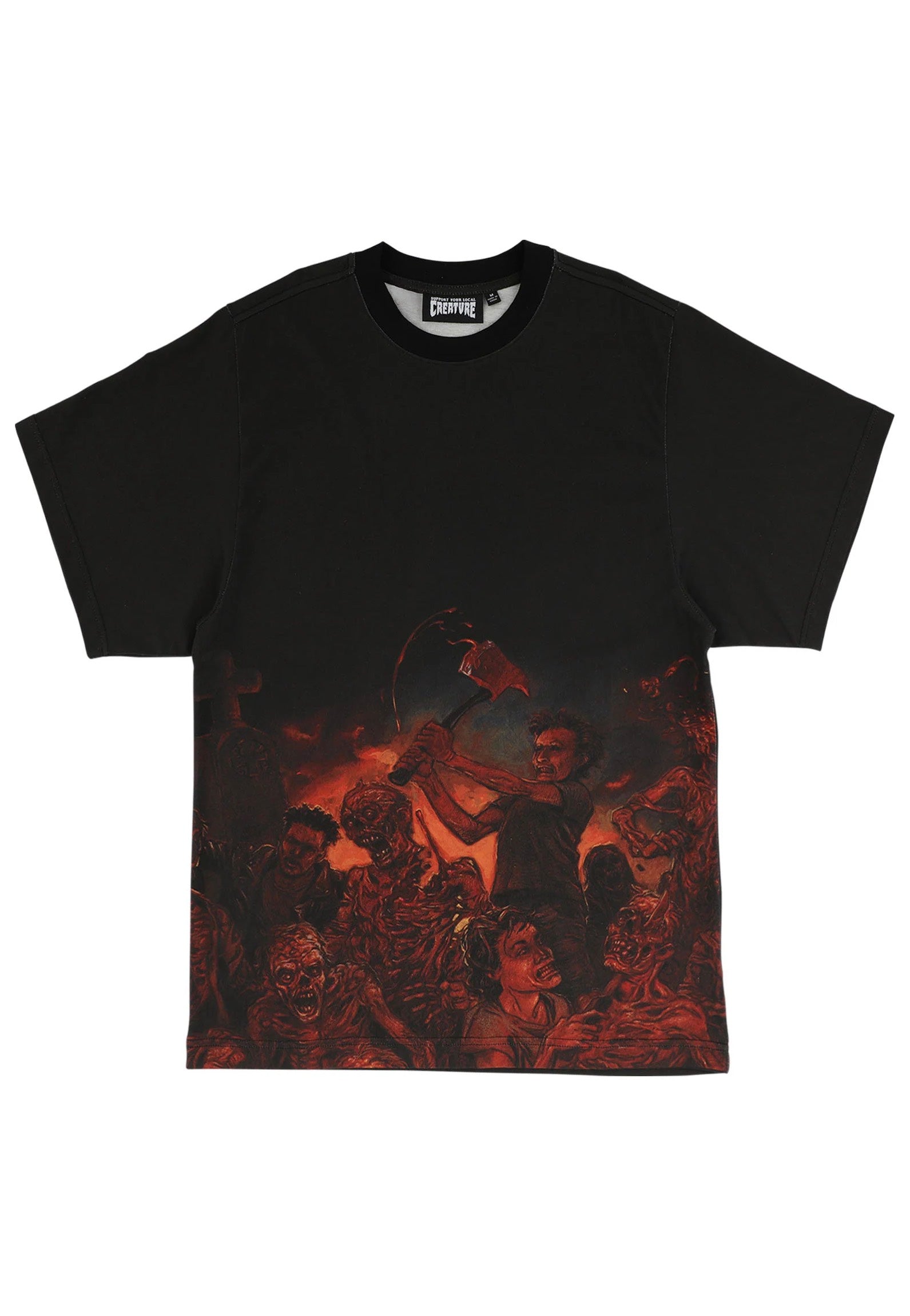 Creature x Cannibal Corpse - Ringer Oversized - T-Shirt | Neutral-Image