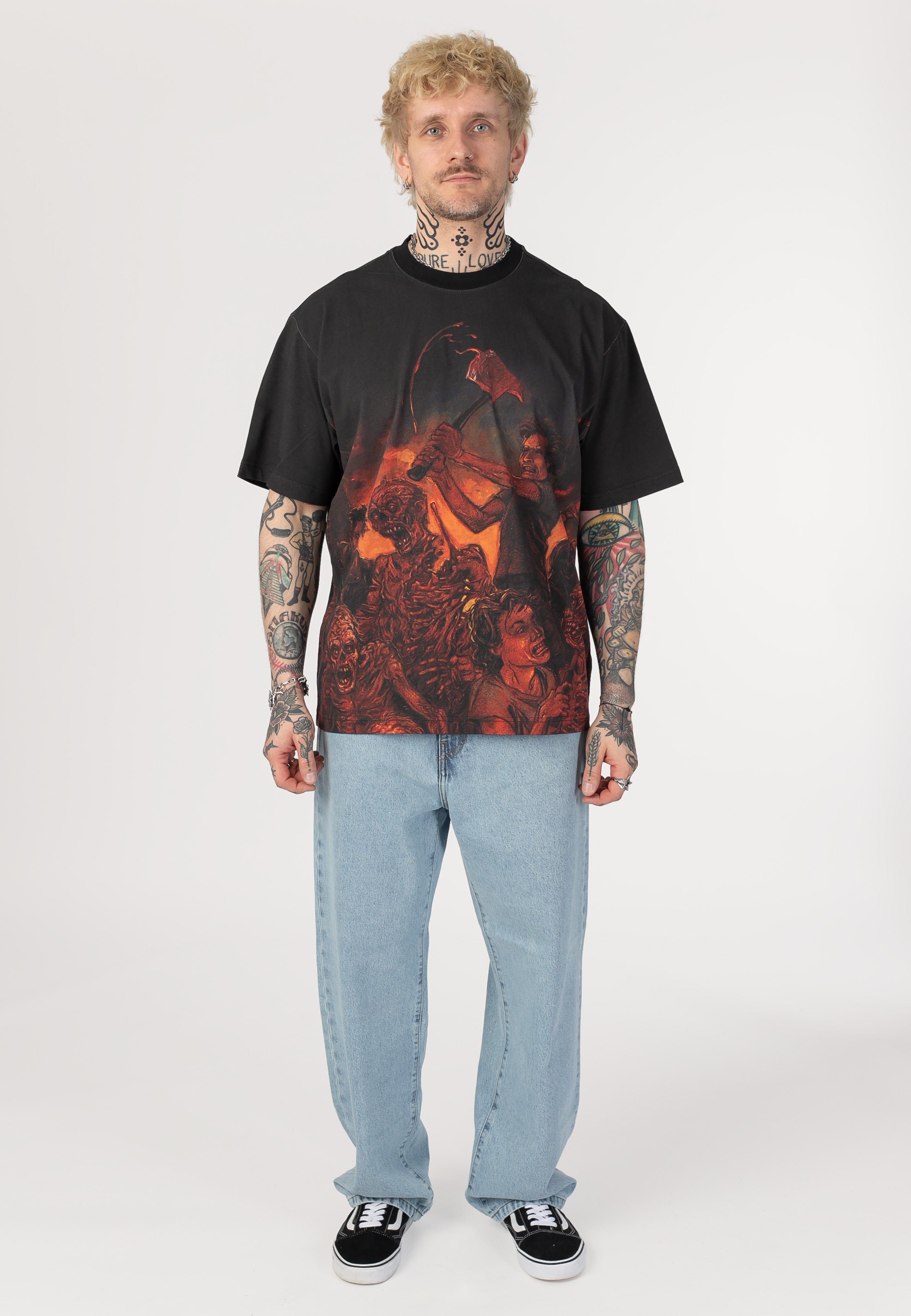 Creature x Cannibal Corpse - Ringer Oversized - T-Shirt | Men-Image