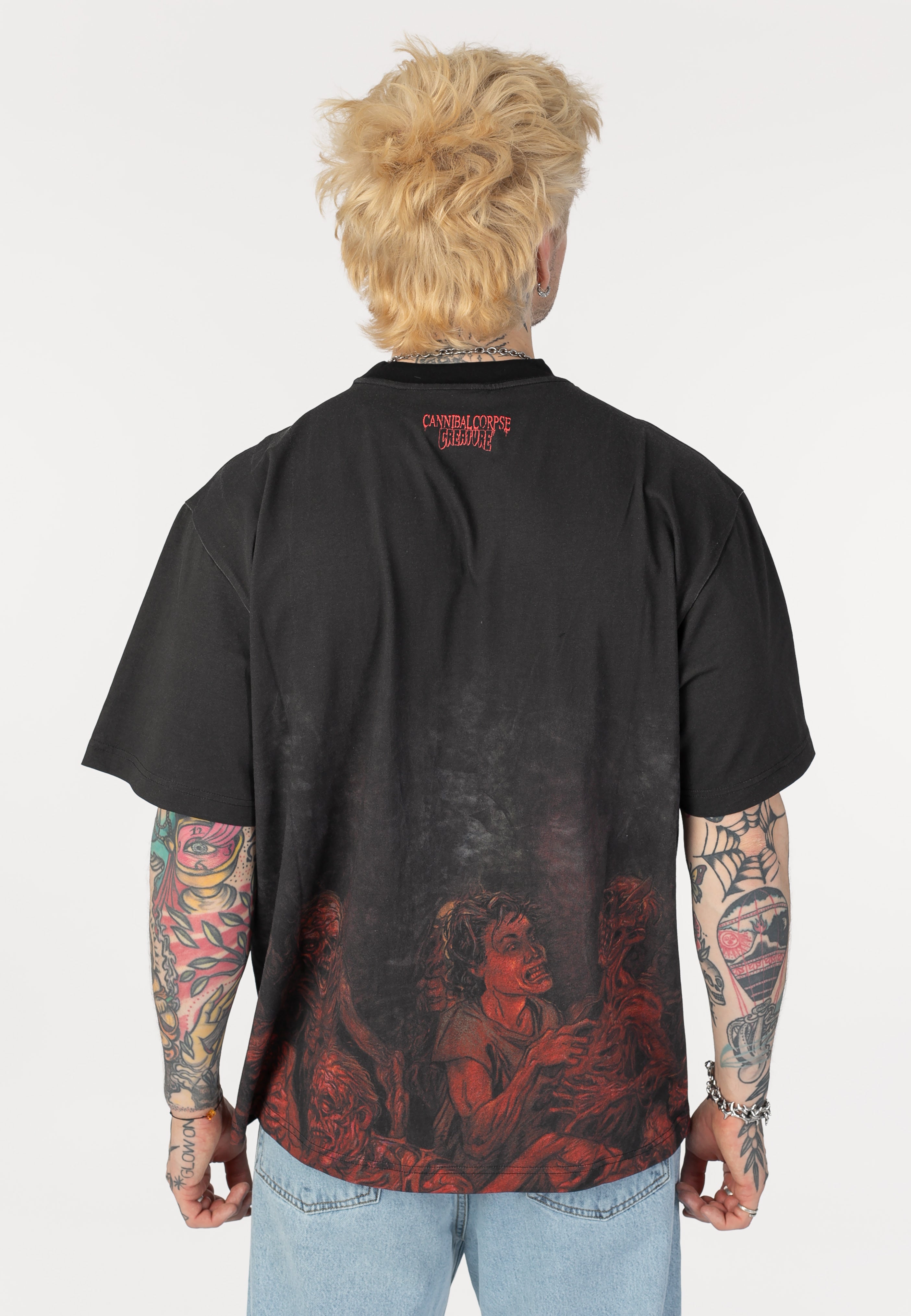 Creature x Cannibal Corpse - Ringer Oversized - T-Shirt | Men-Image