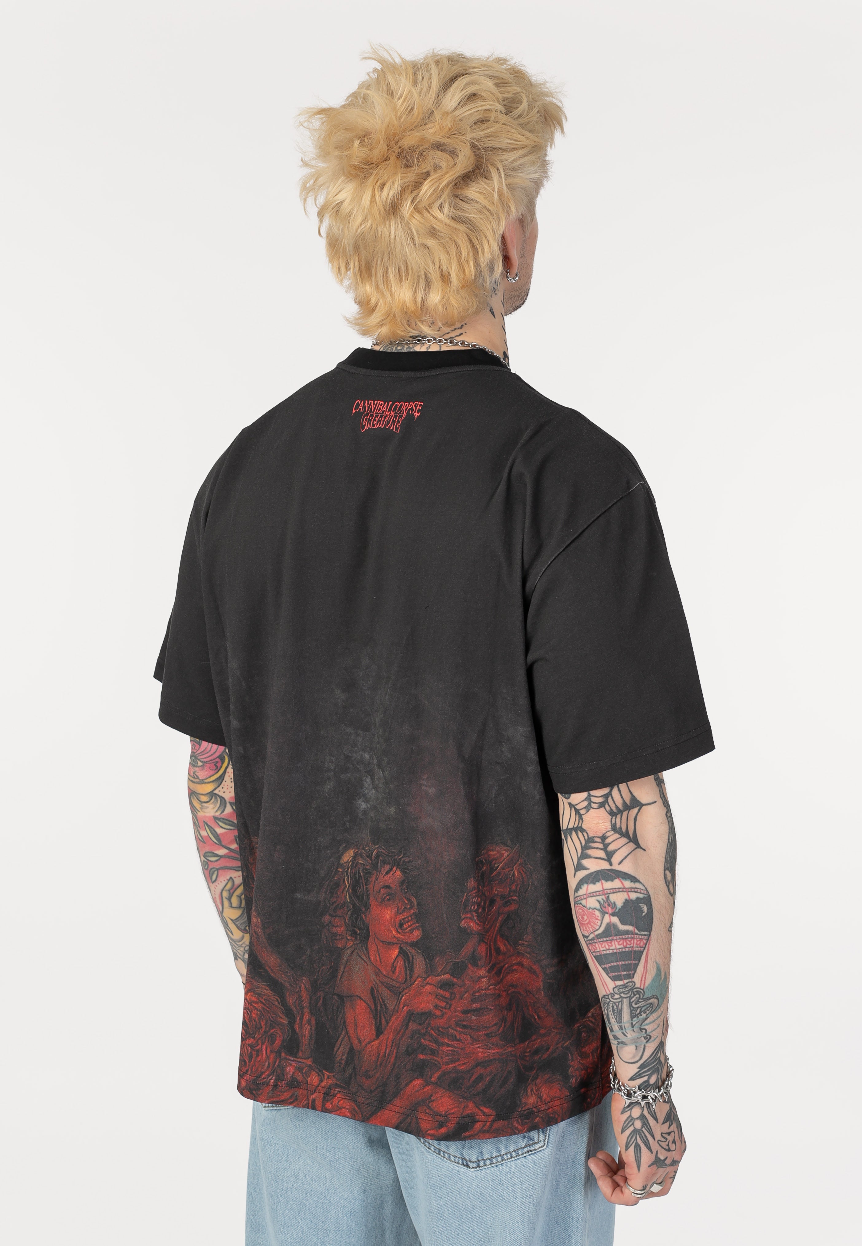 Creature x Cannibal Corpse - Ringer Oversized - T-Shirt | Men-Image