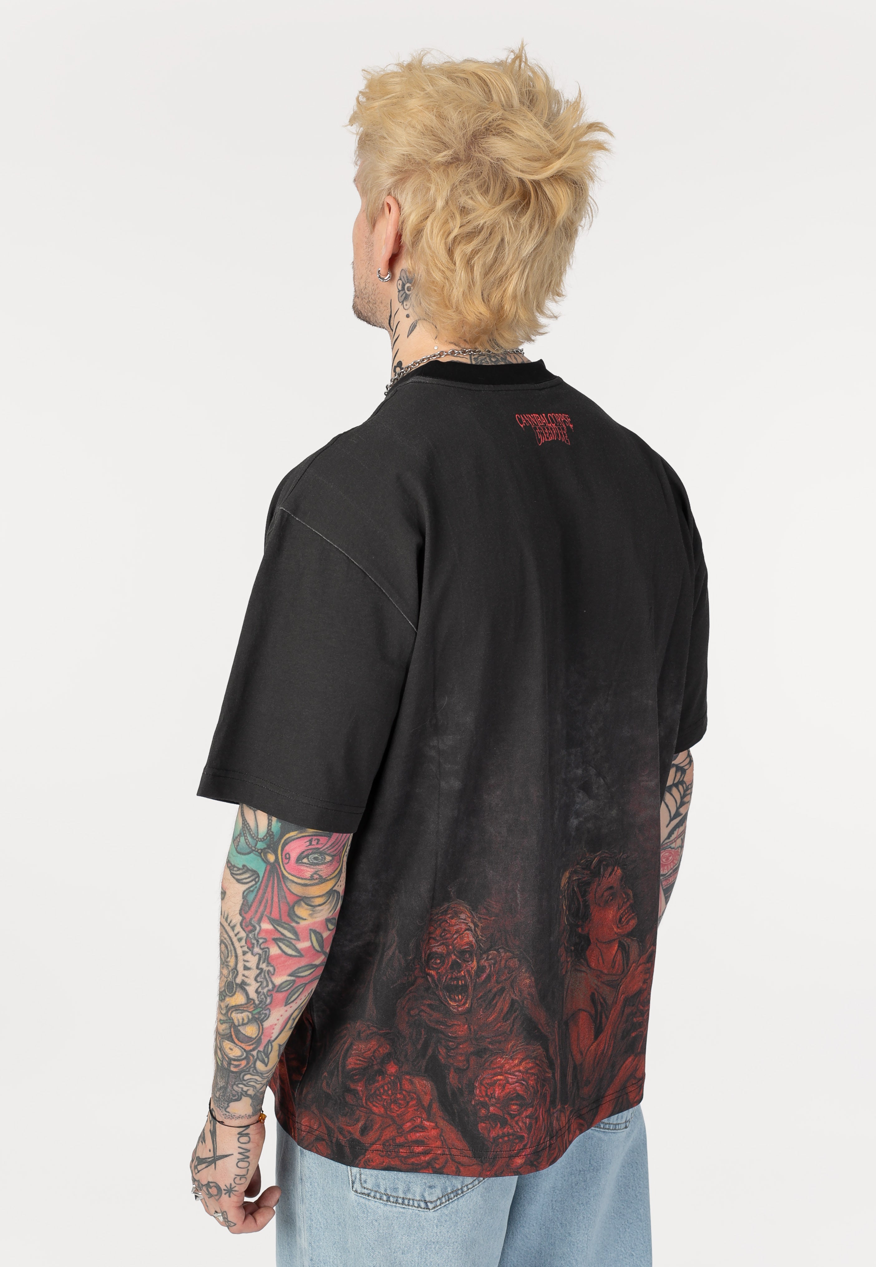 Creature x Cannibal Corpse - Ringer Oversized - T-Shirt | Men-Image