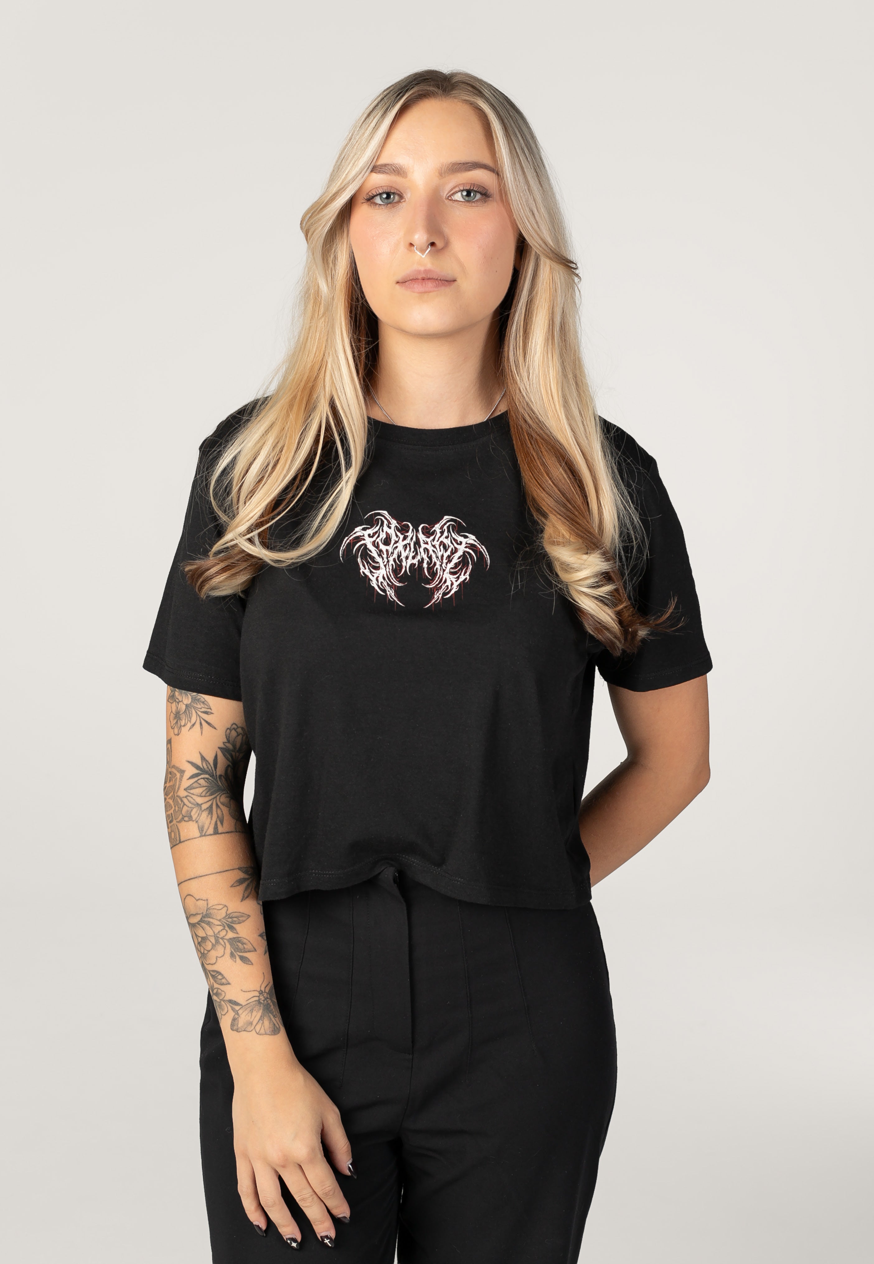 Fox Lake - Metal Logo Crop - Girly | Women-Image