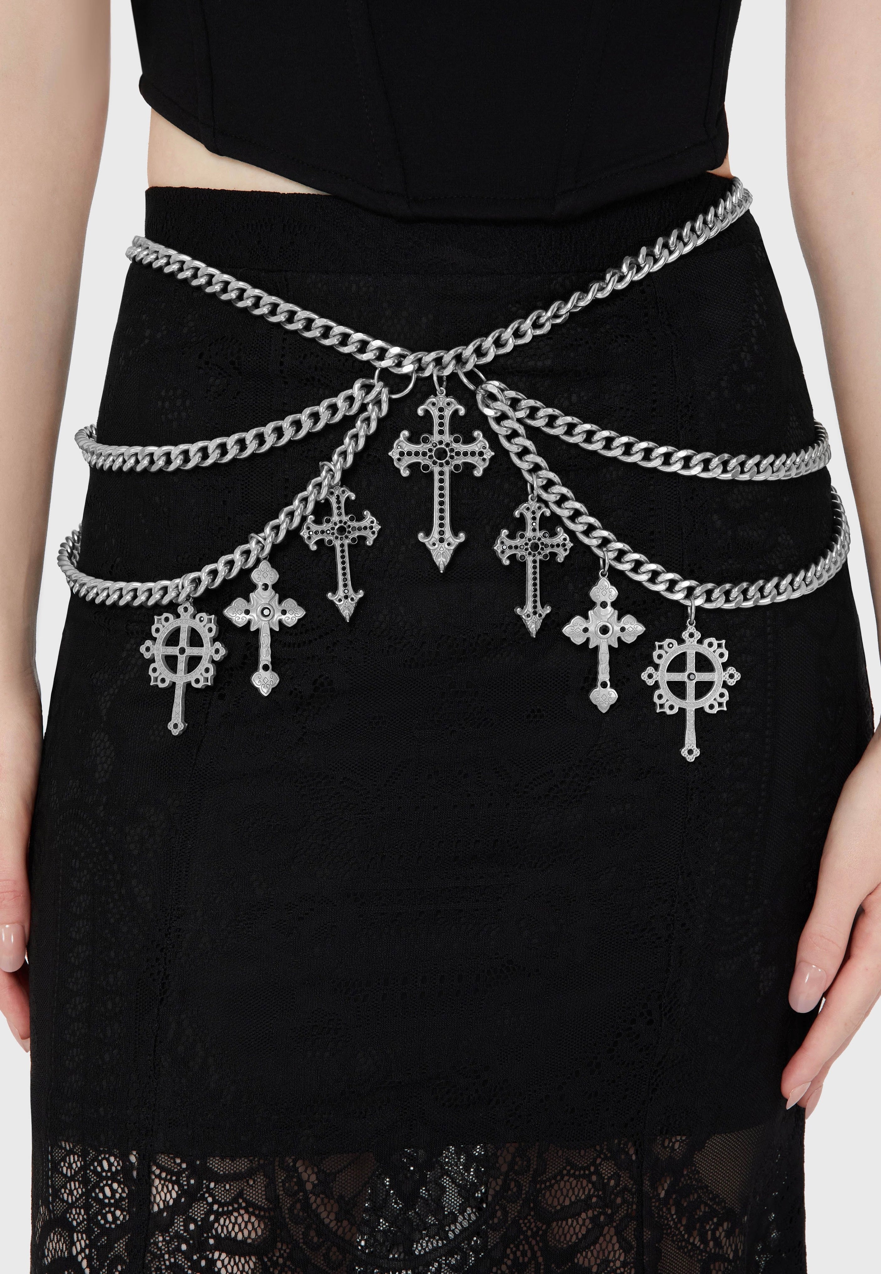 Killstar - Crucifix Chain Silver - Belt | Neutral-Image
