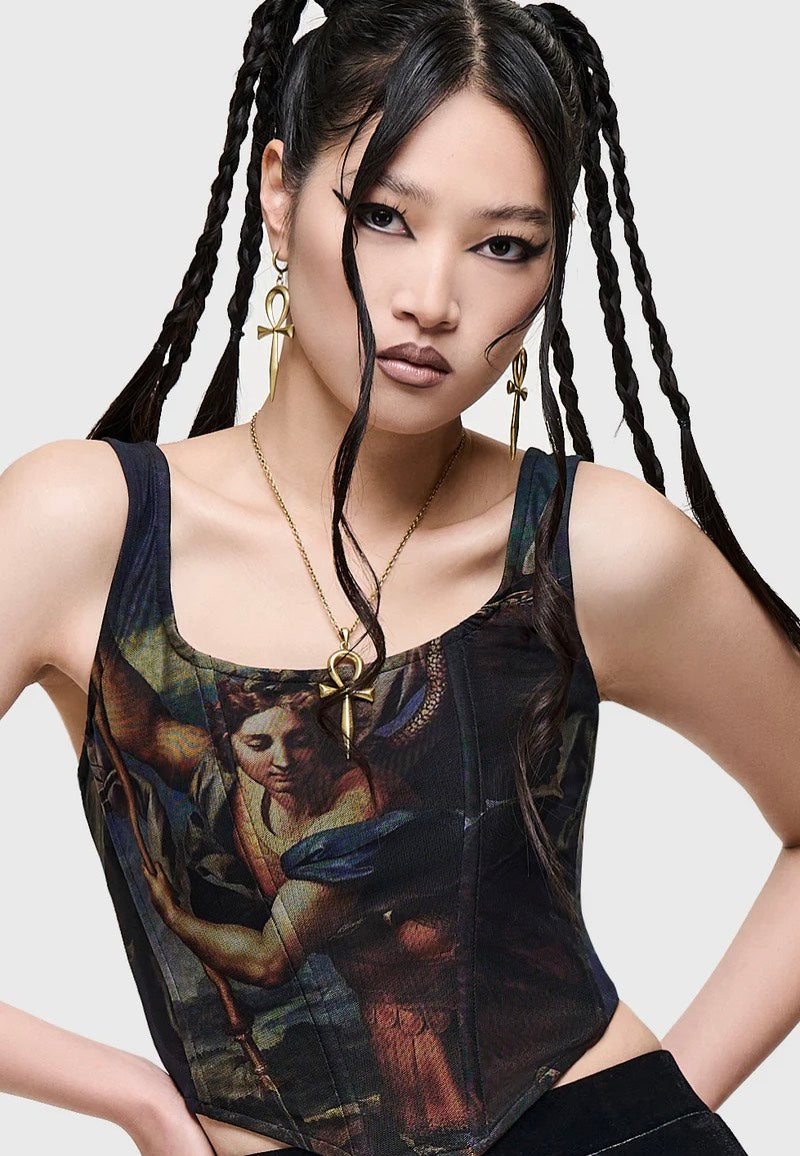 Killstar Crypt Garden Corset Black Korsett | Women-Image