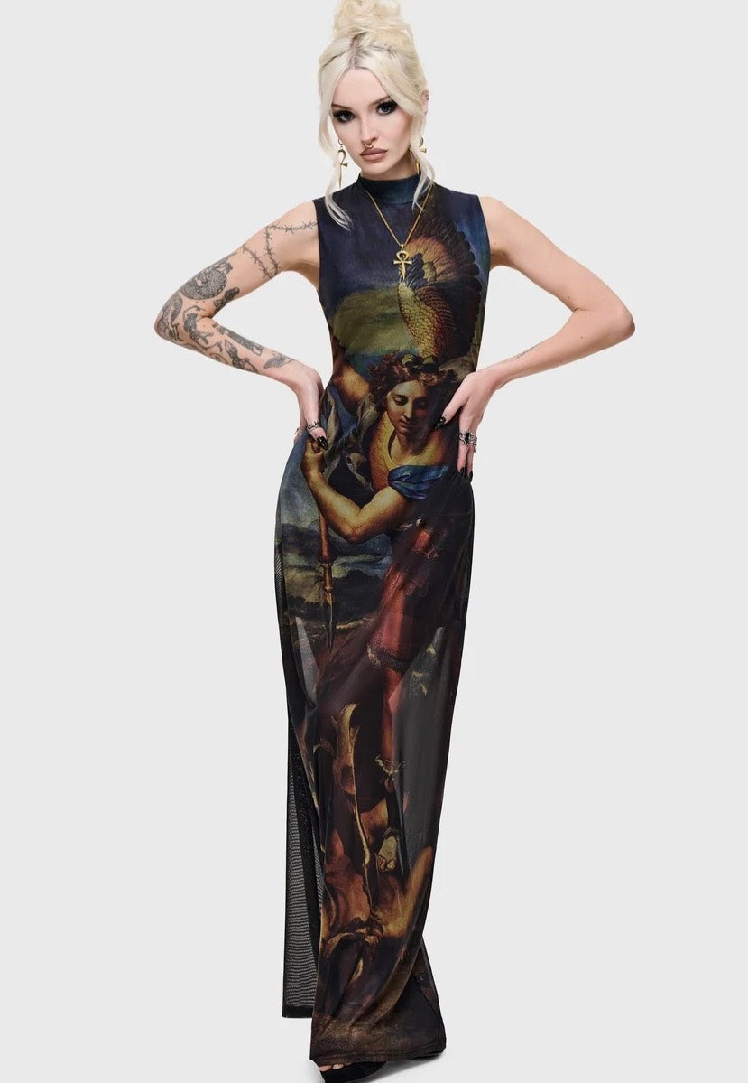 Killstar Crypt Garden Maxi Dress Black Kleid | Women-Image